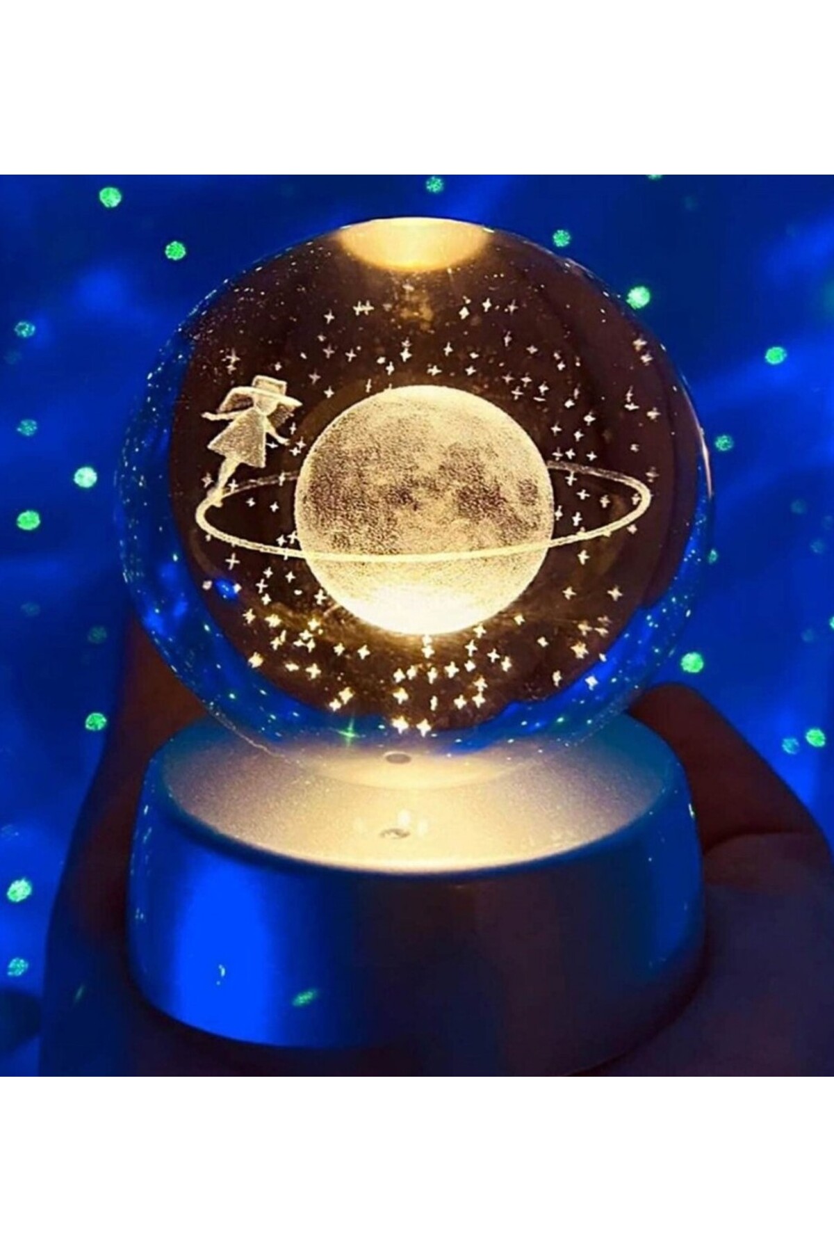 گوی برفی MASTER COLOR CHANGING LED GLASS SATURN GLOBE از ترکیه MASTER N