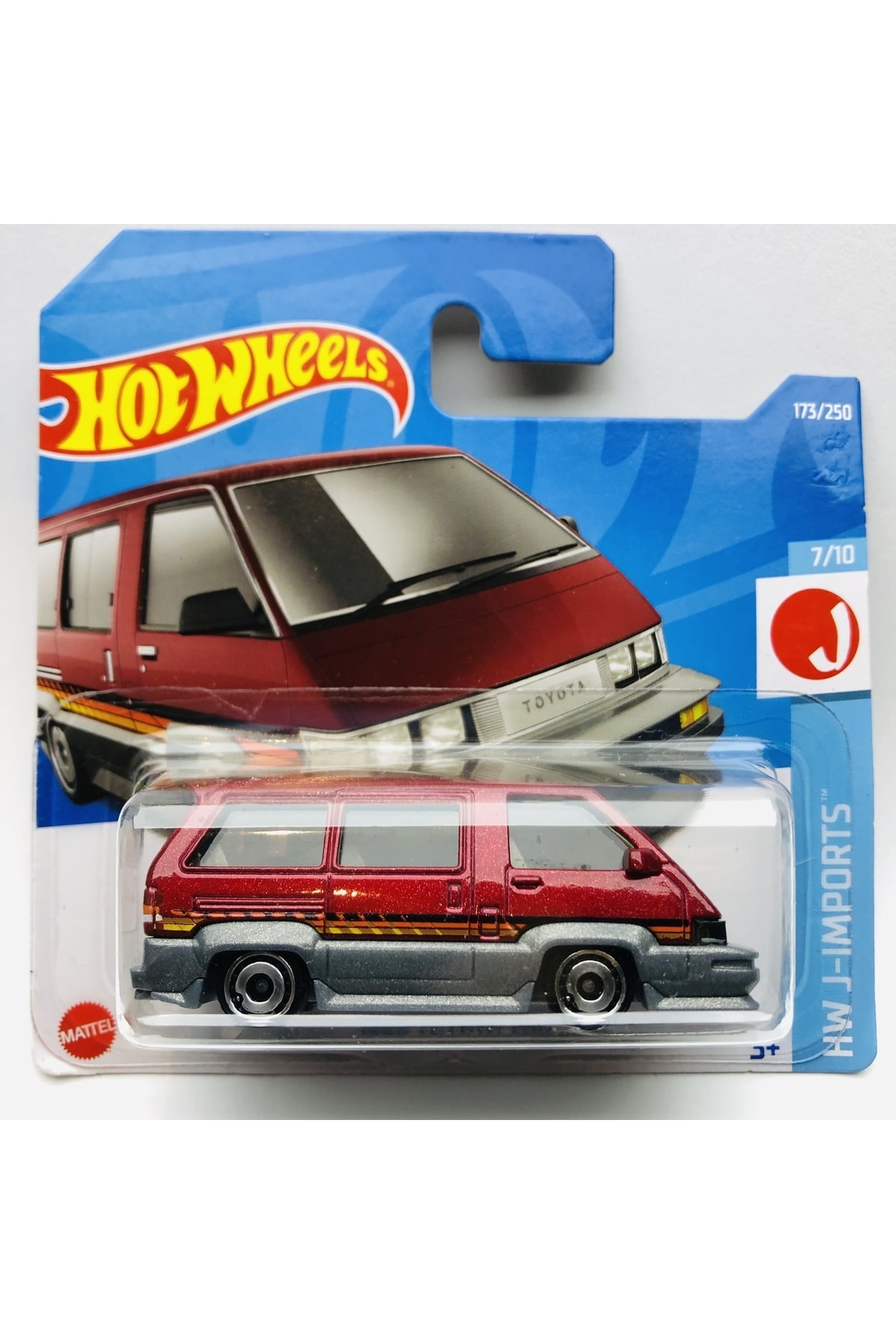 ماشین اسباب بازی 1986 TOYOTA VAN MINIBUS RED هات ویلز اورجینال HOT WHEELS