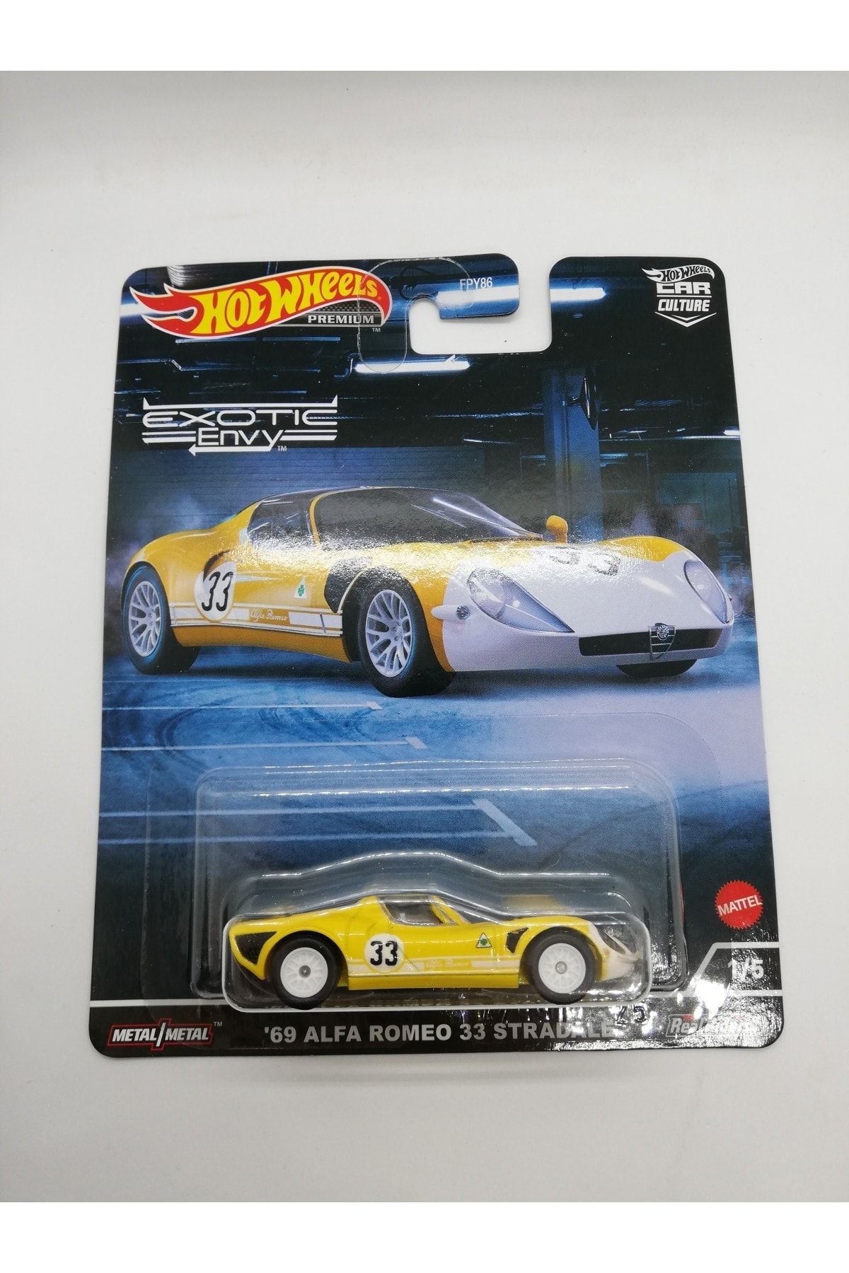 ماشین اسباب بازی PREMIUM '69 ALFA ROMEO 33 STRADALE EXOTIC ENVY از ترکیه HOT WHEELS