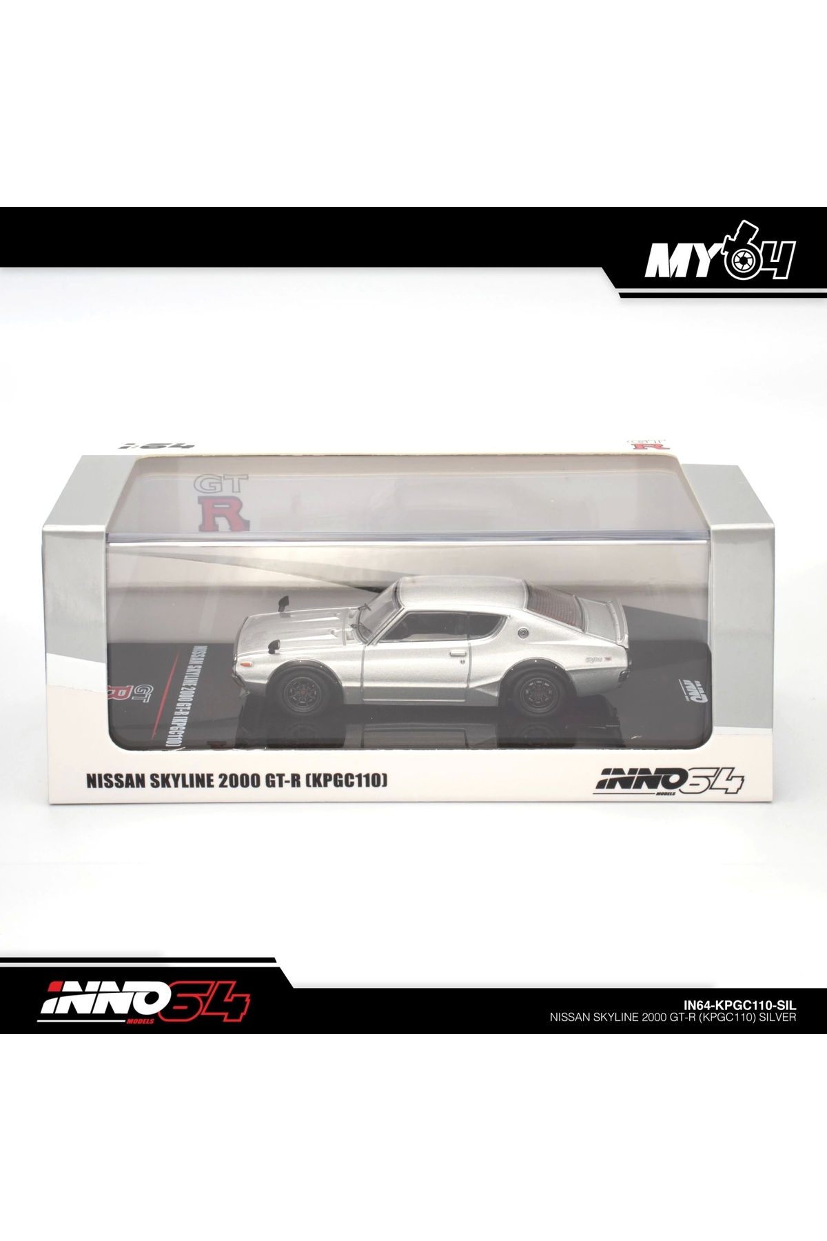 مدل خودرو INNO 1 64 NISSAN SKYLINE 2000 GT R KPGC110 نقره ای IN64 SIL از ترکیه Inno 64 Models