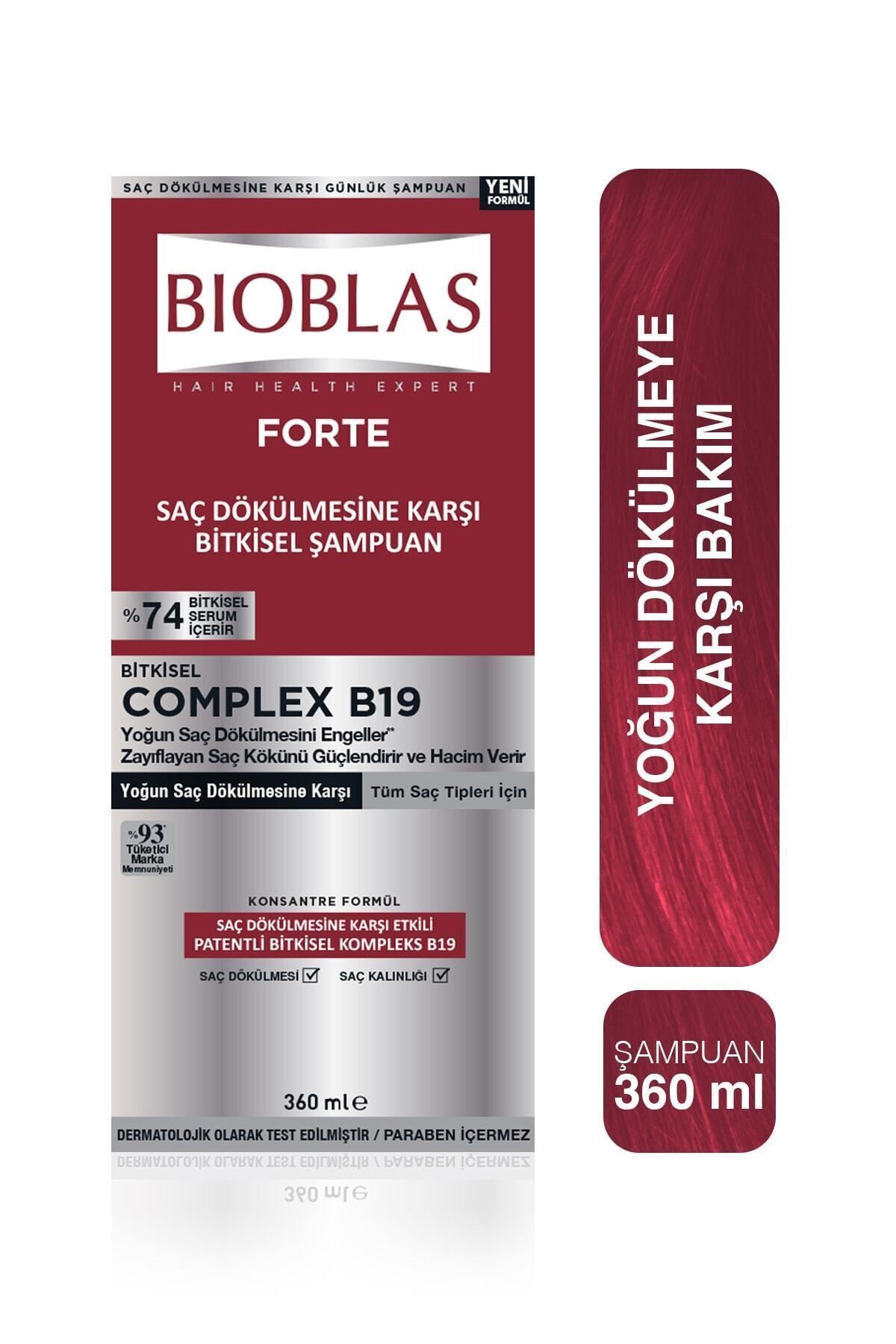 شامپو ضد ریزش مو Forte حجم 360 میلی لیتر مناسب بانوان Bioblas