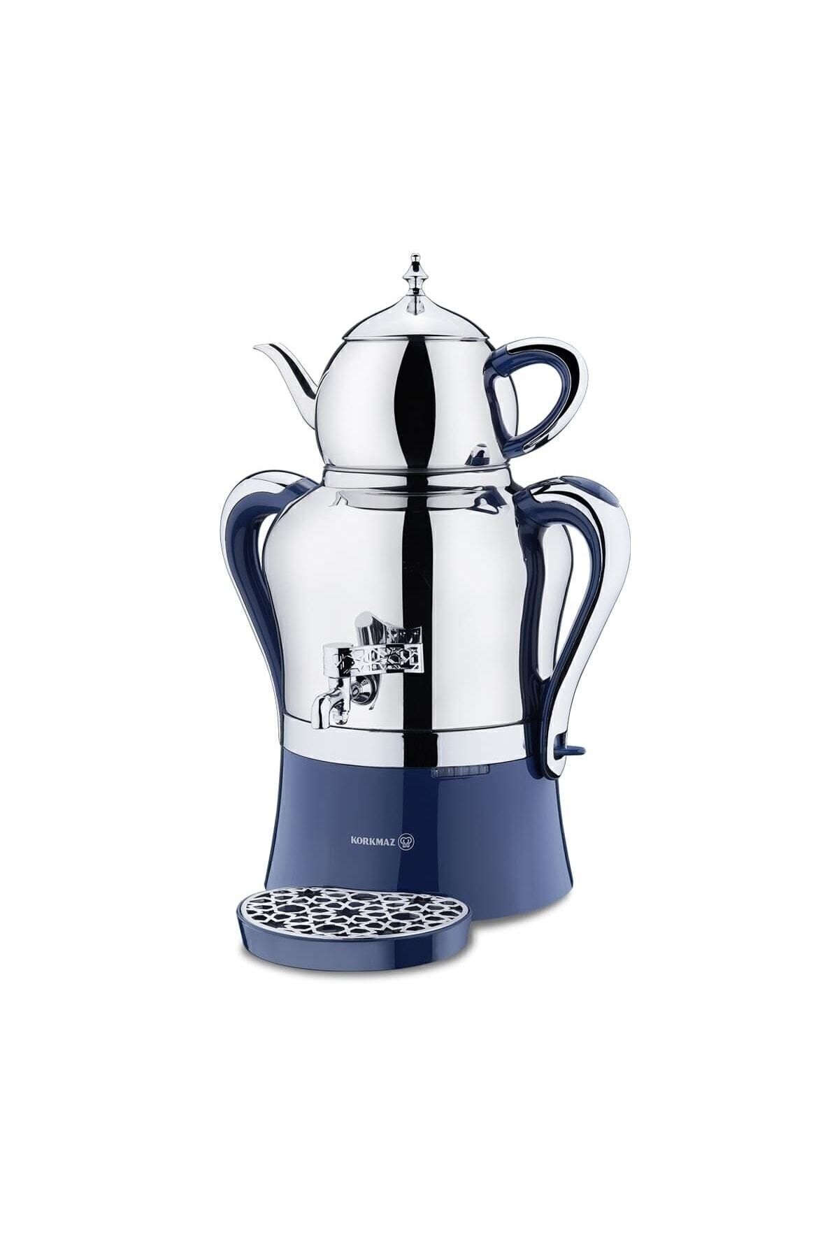 چای ساز DYNASTY AZURA INOX CHROME SAMAVAR اورجینال KORKMAZ