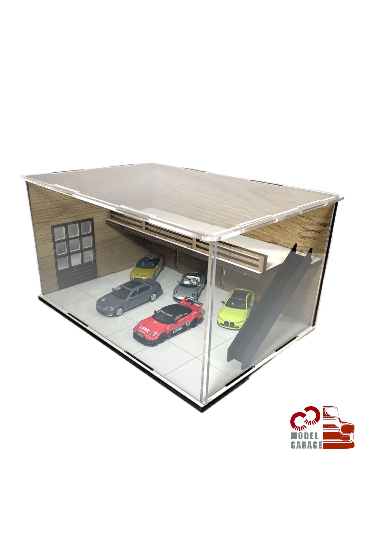 مدل خودرو 1 64 SCALE VEHICLE PARKING LOT DIORAMA DIECAST DISPLAY STAND RACK CAR GARAGE اورجینال ÜRETİM