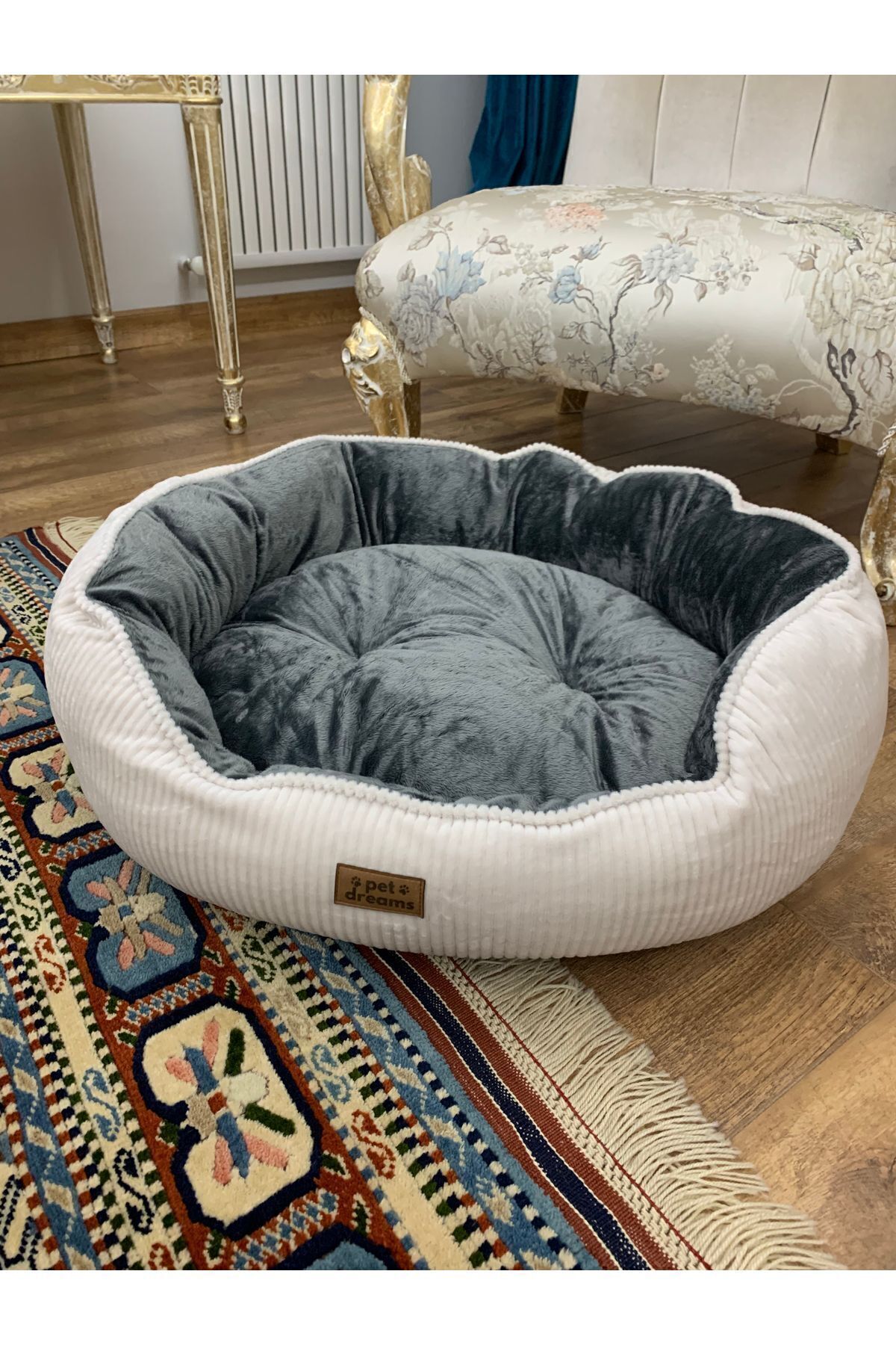 تخت حلقه‌ای سگ و گربه پت دریمز Pet Dreams سری Legend، خاکستری