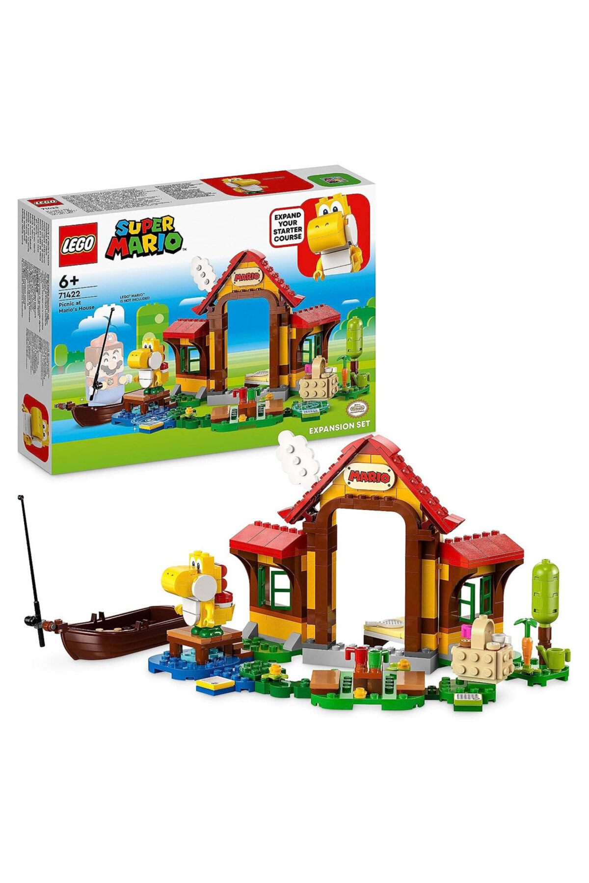 LEGO لگو مجموعه ماجراجویی اضافی پیک نیک سوپر ماریو در خانه ماریو 71422 (259 قطعه)