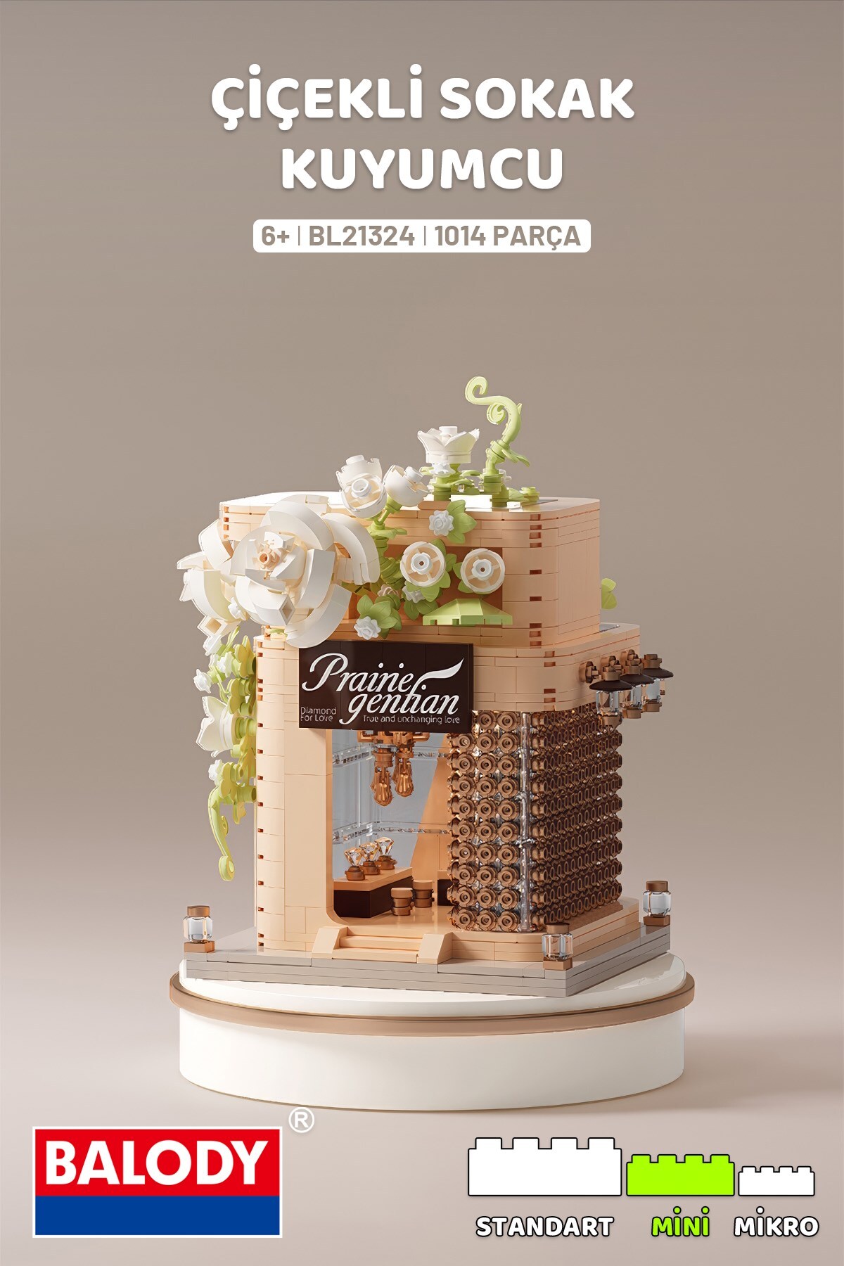 لگو و اسباب بازی های ساخت محور FLOWER STREET SERIES – JEWELER BL21324 مجموعه ساختمانی مینی بلوک از ترکیه balody