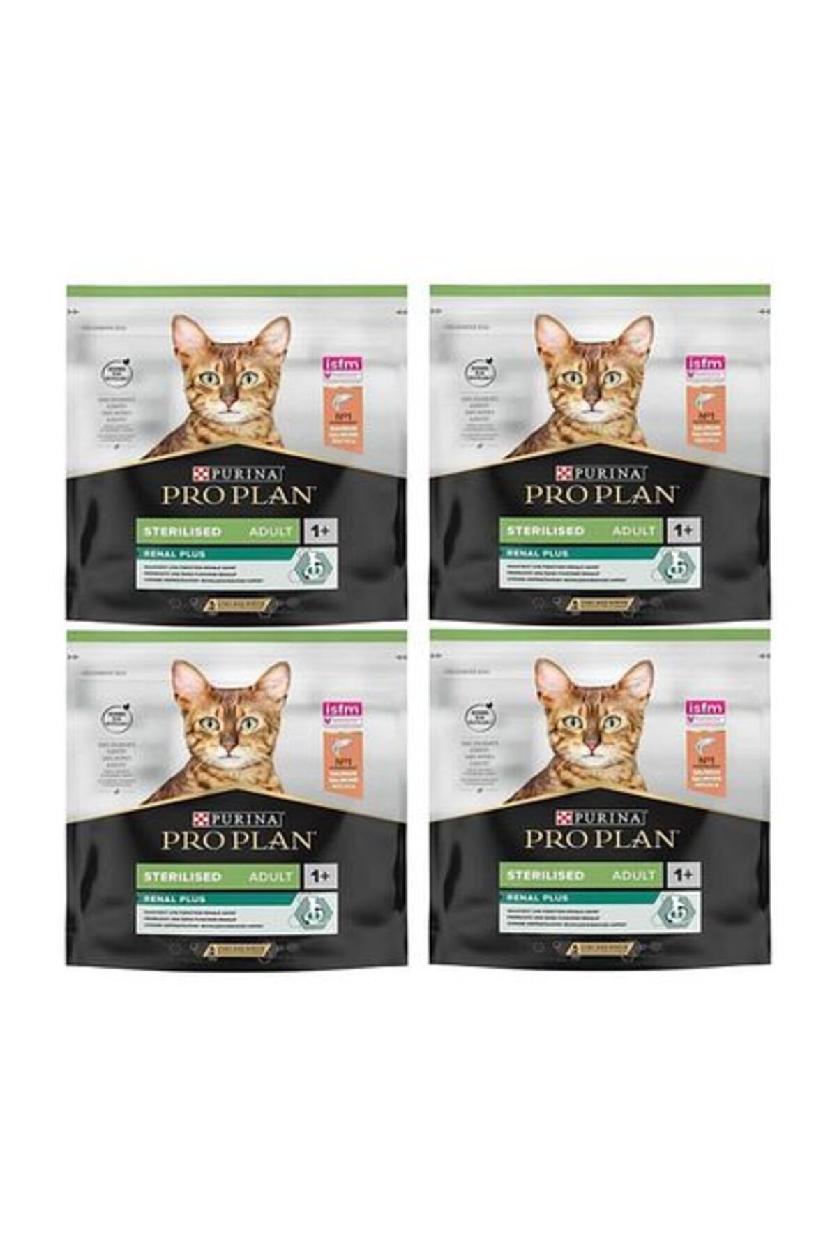 غذای خشک گربه بالغ عقیم‌شده پروپلن Pro Plan با طعم ماهی سالمون، ۴ بسته ۴۰۰ گرمی