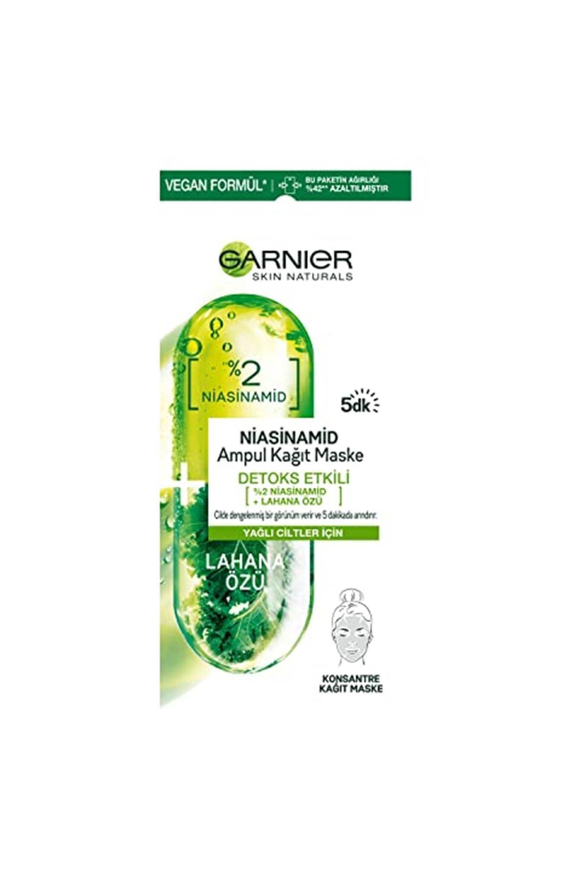 ماسک صورت برند: NIACINAMIDE DETOX DATOX مؤثر کاغذ: Garnier