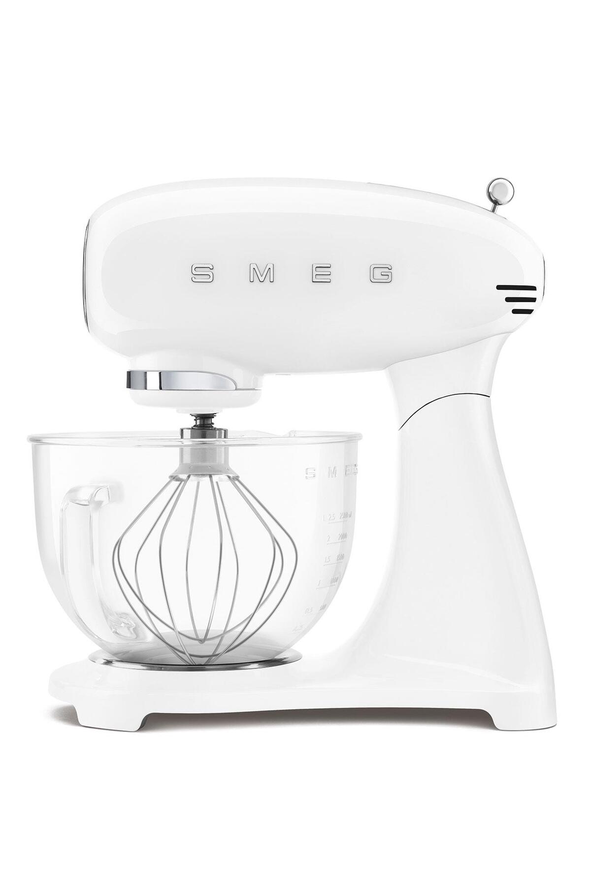 میکسر و ست پایه کاسه ای شیشه سفید کامل SMF13WHEU اورجینال Smeg