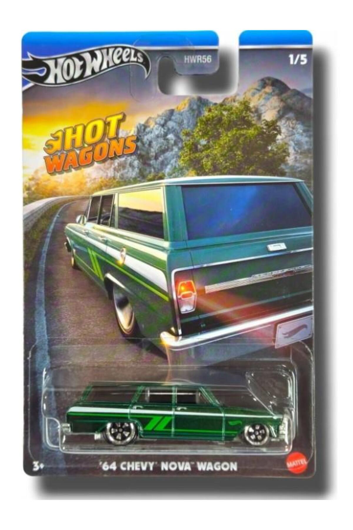ماشین اسباب بازی هات واگن ممتاز '64CHEVY NOVA WAGON HRR89 از ترکیه HOT WHEELS