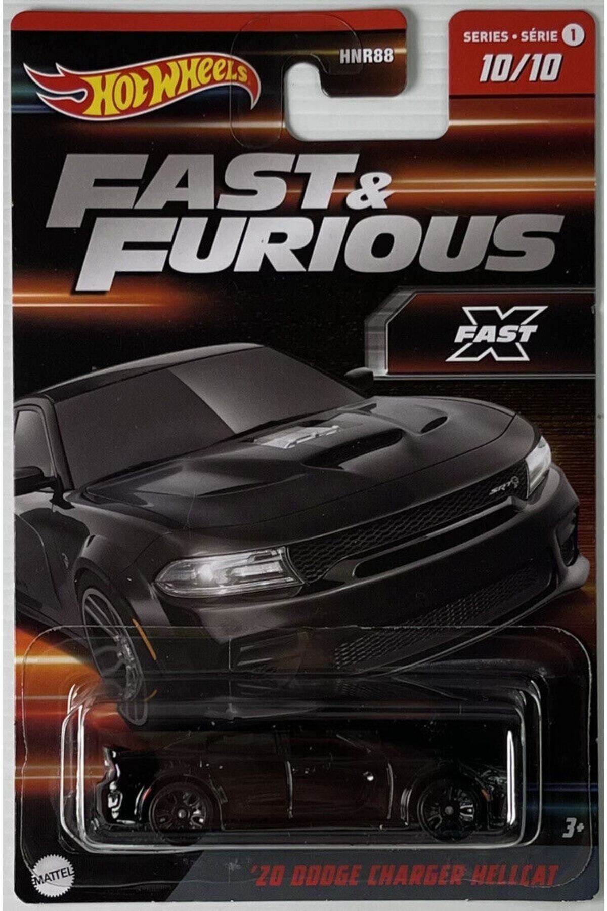 ماشین اسباب بازی FAST & FURIOUS SINGLE CARS BLACK EDITION '20 DODGE CHARGER HELLCAT X از ترکیه HOT WHEELS