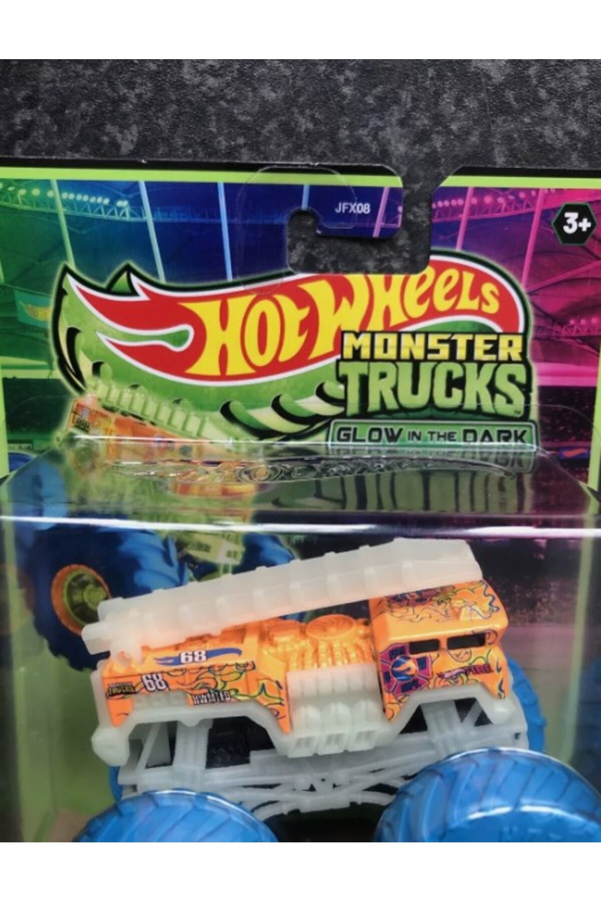 ماشین اسباب بازی کامیون های هیولا در هشدار 5 تاریک می درخشند هات ویلز اورجینال HOT WHEELS