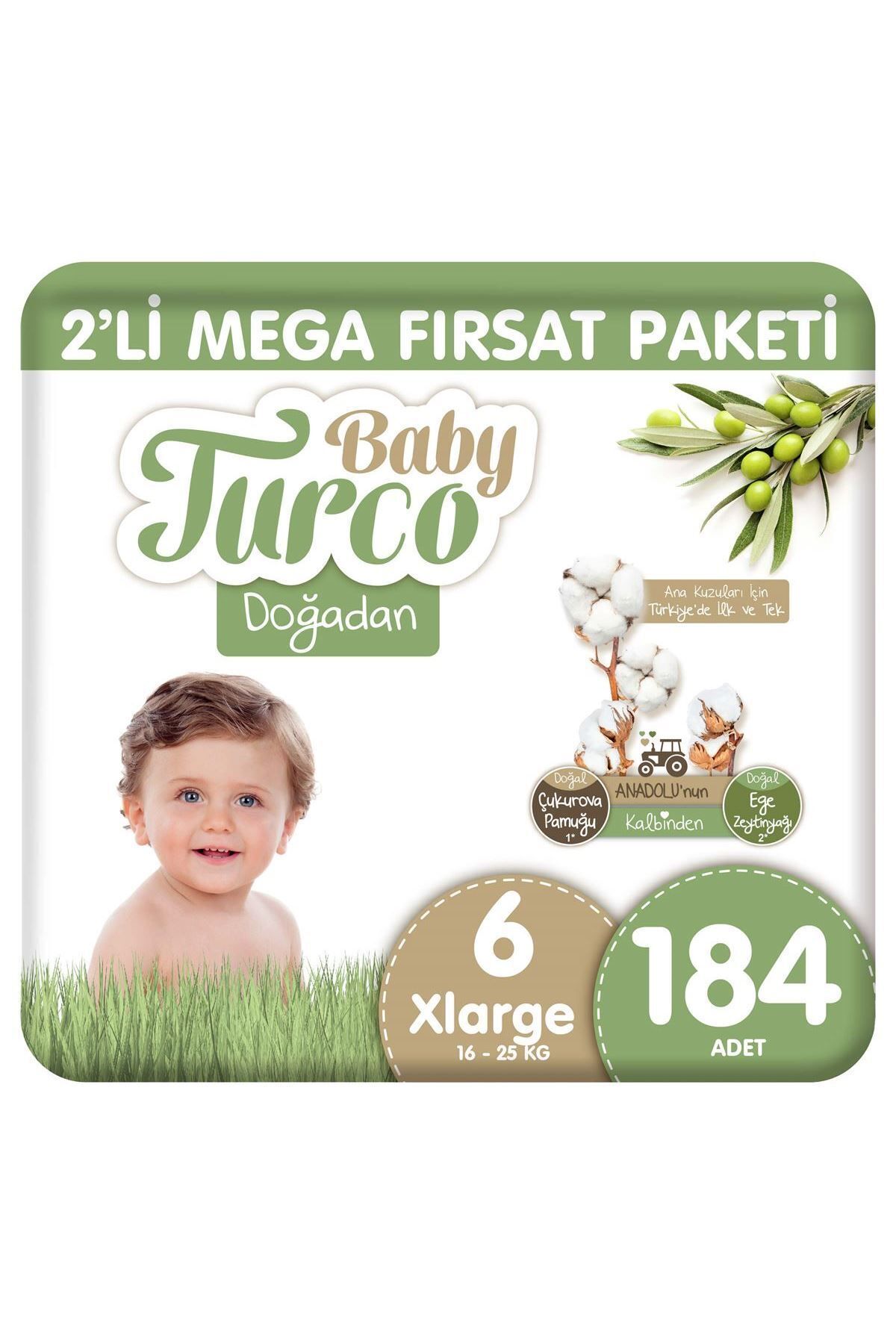 پوشک بچه MEGA DEAL PACK 2 عددی سایز 6 XLARGE 184 اورجینال Baby Turco
