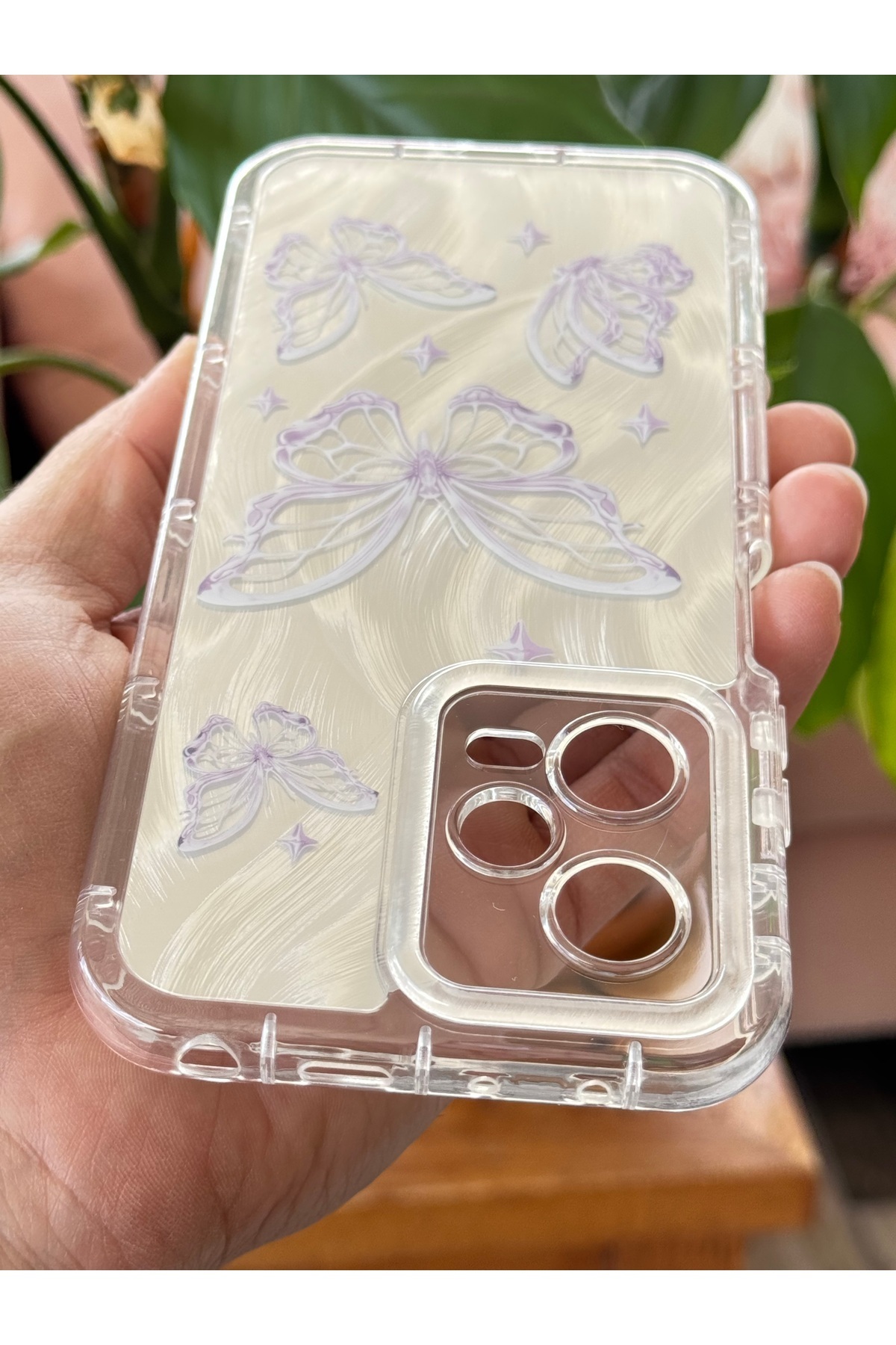 کاور و قاب محافظ دوربین ردمی نوت 12 پرو 5G قابل جابجایی براق هولوگرام الگوی پروانه ضربه گیر فیبکس Fibaks