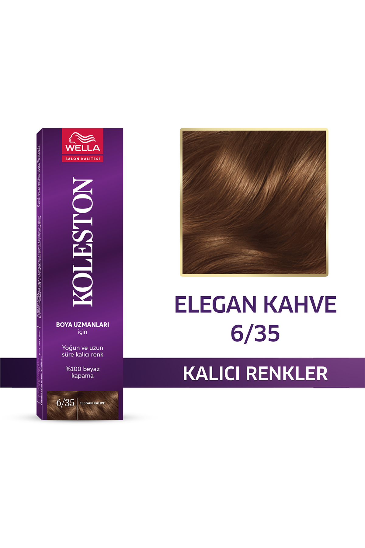 رنگ مو تک لوله ای KOLESTON 6 35 قهوه ظریف Wella
