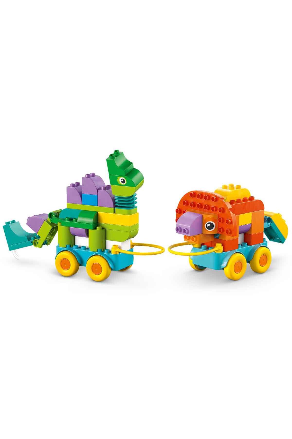 لگو DUPLO TOWN 3 IS 1 IN ON ONE DINOSAURS 10451 در اوایل کودکان سال پیر اورجینال LEGO