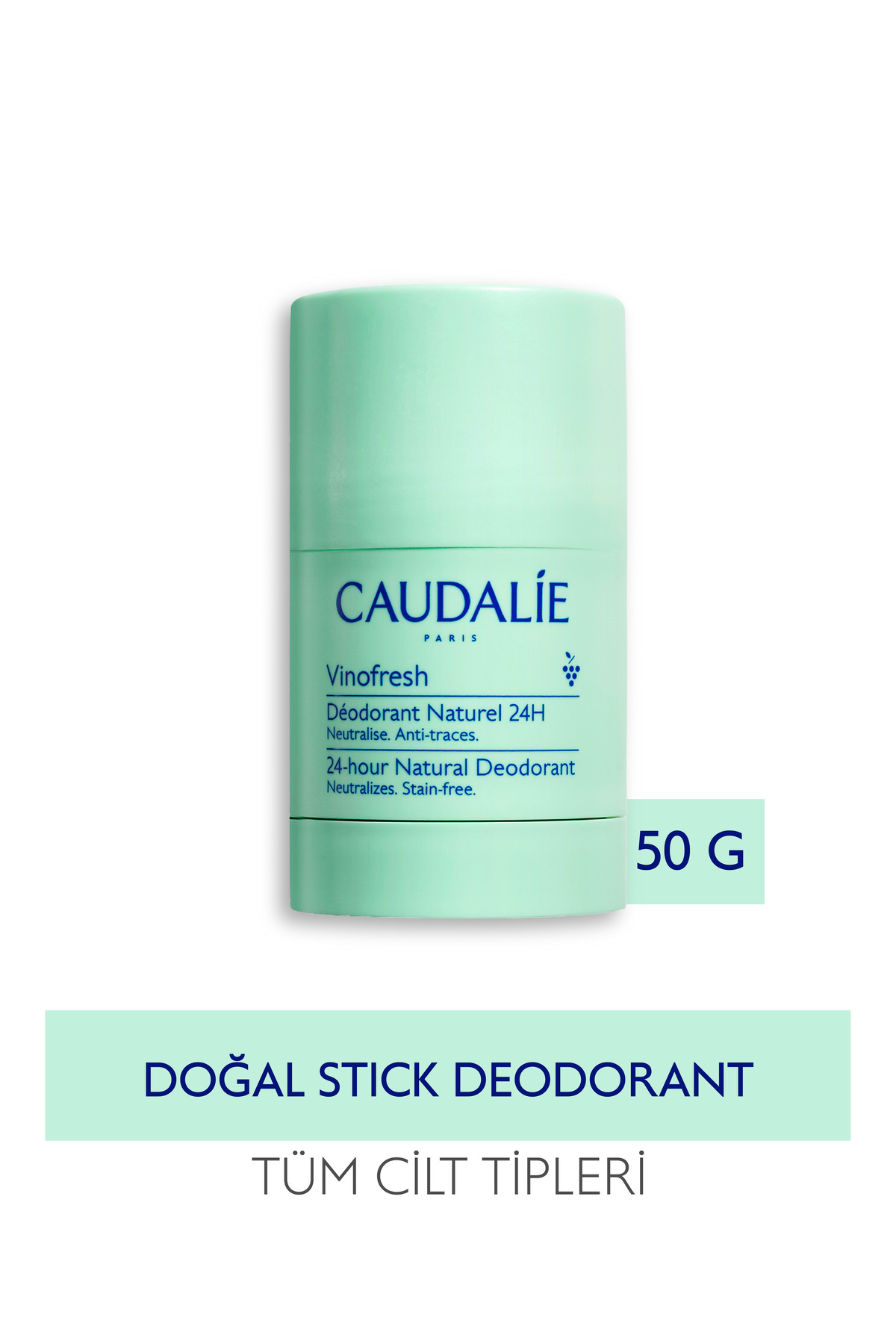 Caudalie دئودورانت استیکی طبیعی Vinofresh ماندگاری 24 ساعته حاوی اکالیپتوس 50 گرم