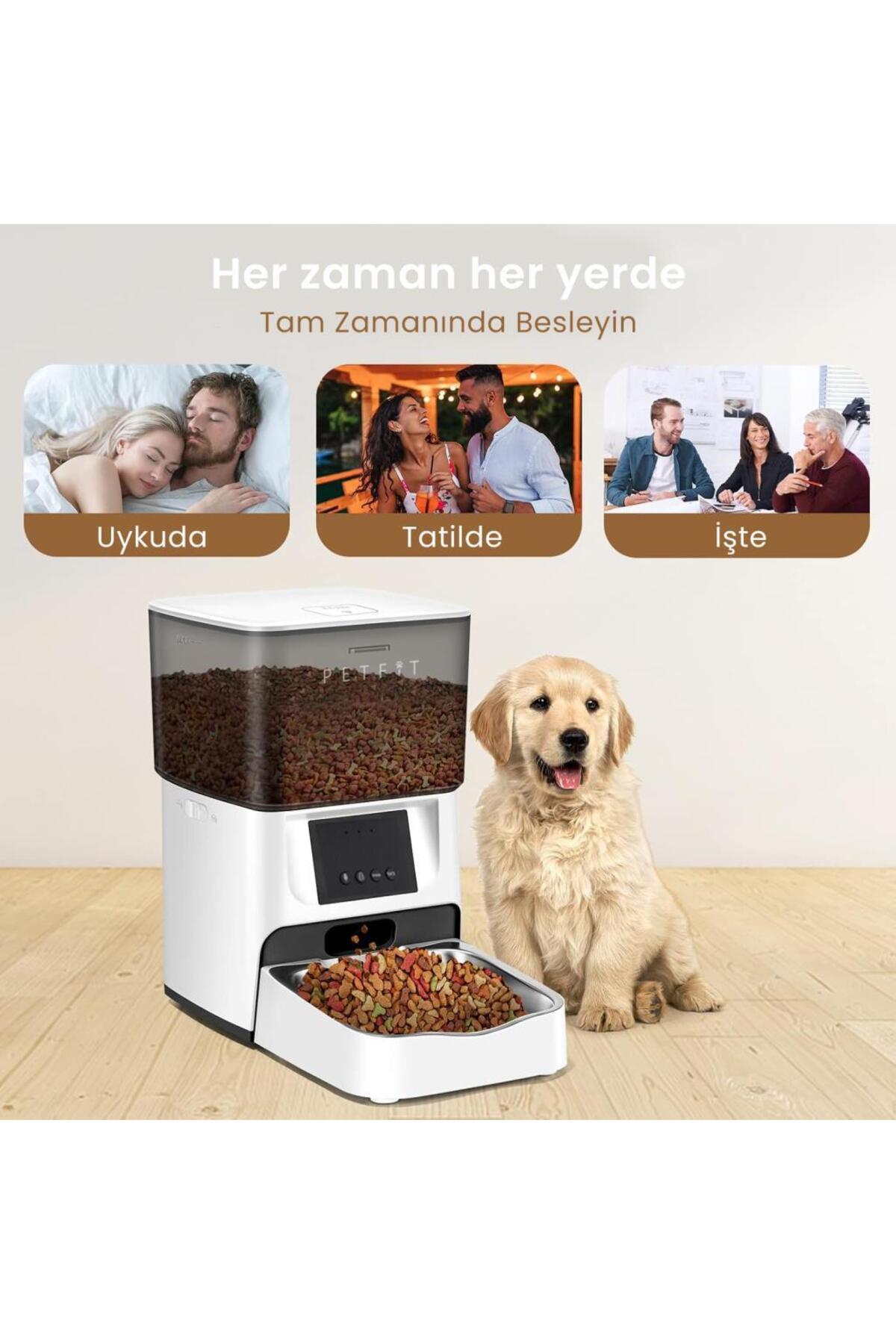 غذادهنده خودکار هوشمند سگ و گربه پت‌فیت Petfit Elevate X، ظرفیت ۴ لیتر، Wi-Fi و کاسه استیل