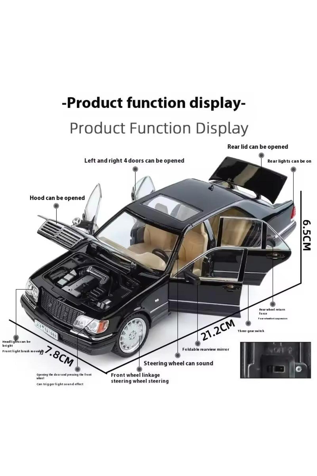 مدل خودرو مرسدس بنز S320L BLACK DIECAST ماشین W140 320SEL EXECUTIVE CAR از ترکیه scntoys