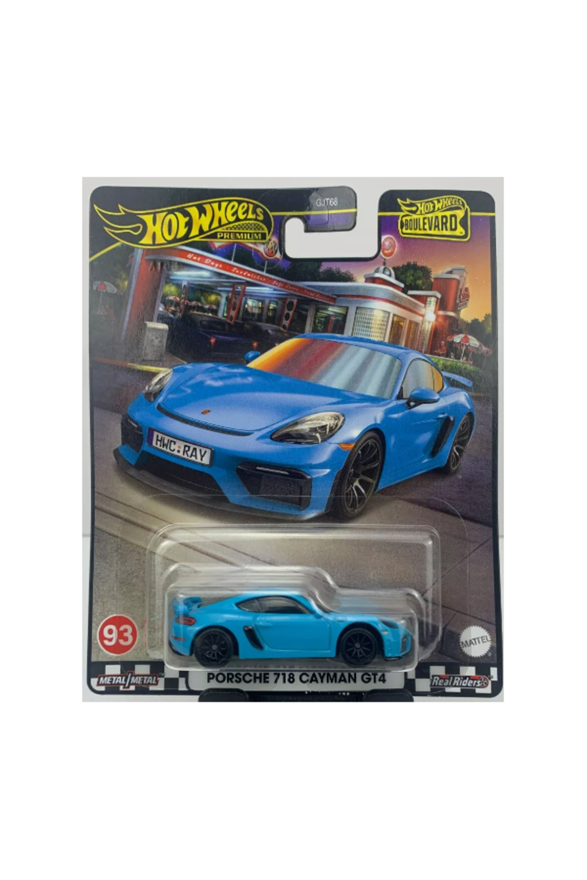 ماشین اسباب بازی PREMIUM 2024 BOULEVARD SERIES PORSCHE 718 CAYMAN GT4 از ترکیه HOT WHEELS