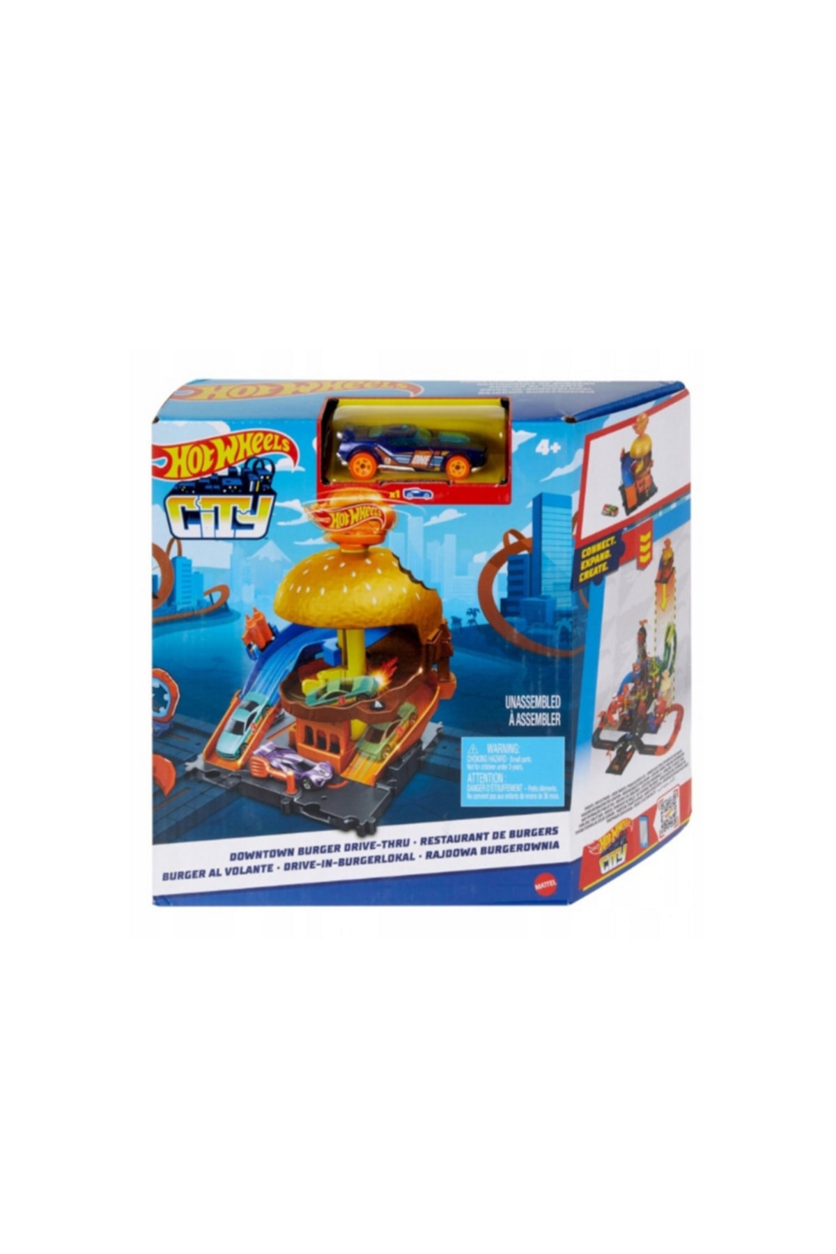 ماشین اسباب بازی HDR26 CITY LIFE SERIES DRIVE THRU RESTAURANT HAMBURGER از ترکیه HOT WHEELS
