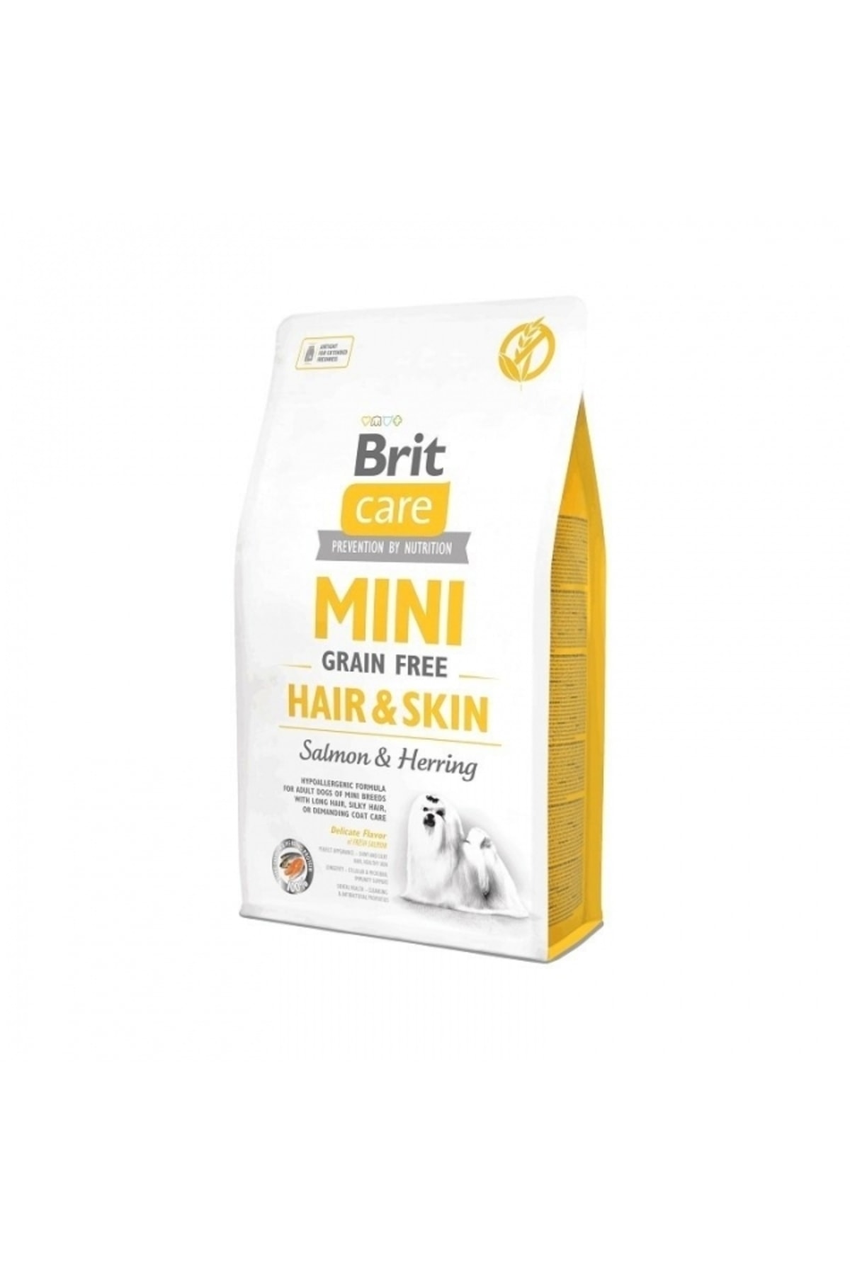 غذای خشک سگ بریت Brit Care Hair Skin بدون غلات، ماهی‌دار، ۲ کیلوگرمی