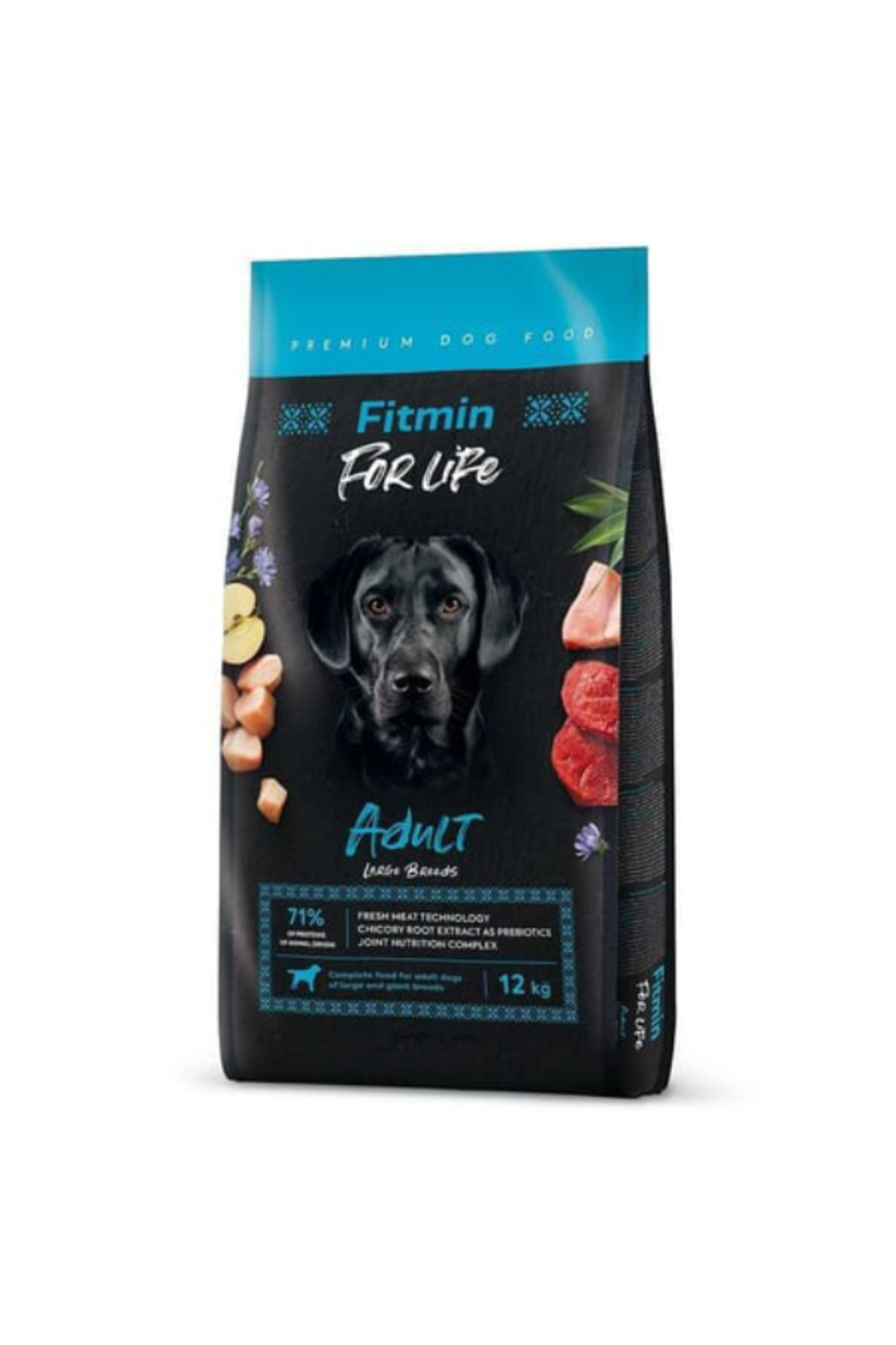 غذای خشک سگ بالغ نژاد بزرگ فیت‌مین Fitmin For Life با طعم مرغ، ۱۲ کیلوگرم