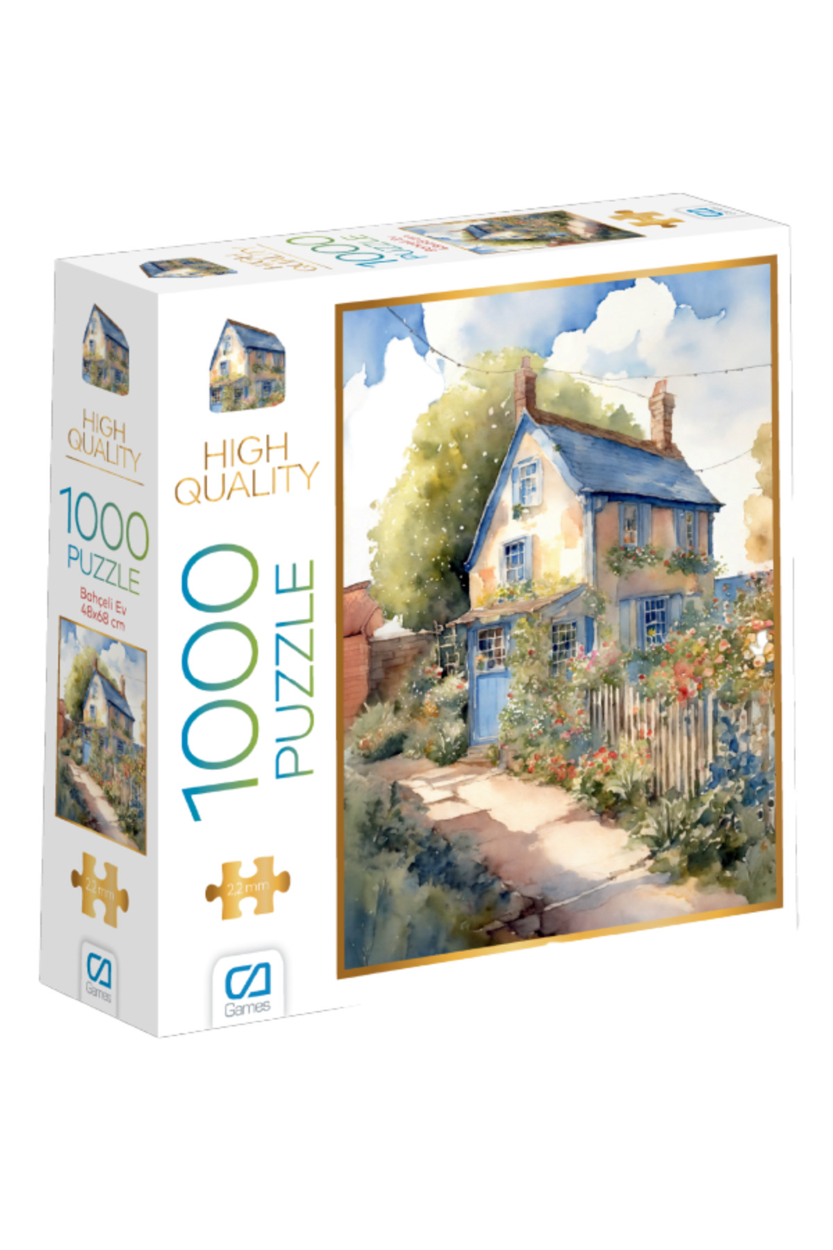 پازل GARDEN HOUSE 1000 PIECES 2,2MM ضخامت 48X68CM سری اره منبت کاری مویی سرگرمی حرفه ای از ترکیه CA Games