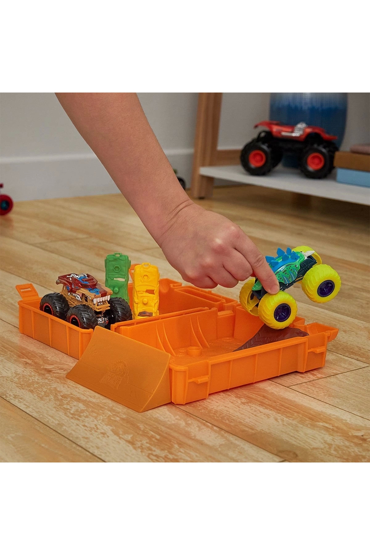 ماشین اسباب بازی HXT04 HOT WHEELS TRUCKS MONSTER PORTABLE هات ویلز اورجینال HOT WHEELS