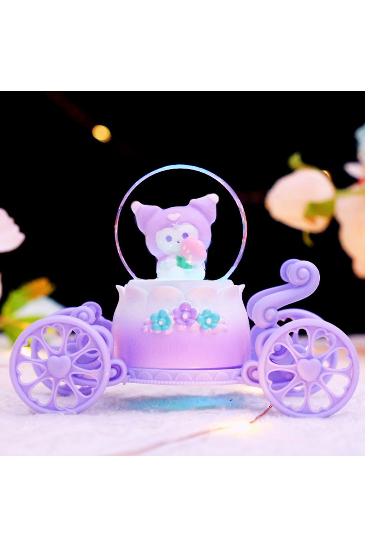 گوی برفی سری KUROMI SNOW GLOBE فیگور زیبا با ماشین از ترکیه Kuzey Tacı