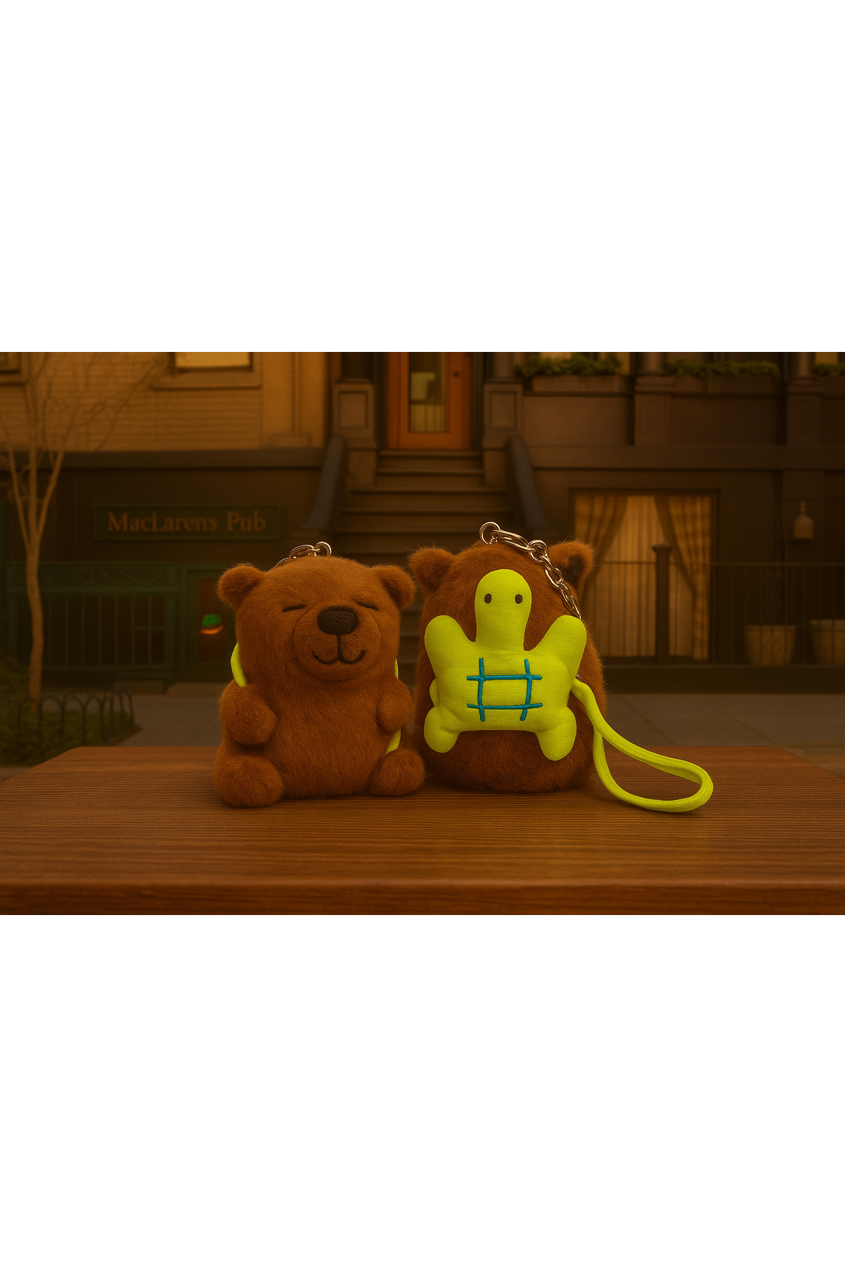 جلیقه کلید جاکلیدی مخمل دار بامزه CAPYBARA LABOUBU سولفات سبز لاک پشت 10 سانتی متر Viyalente