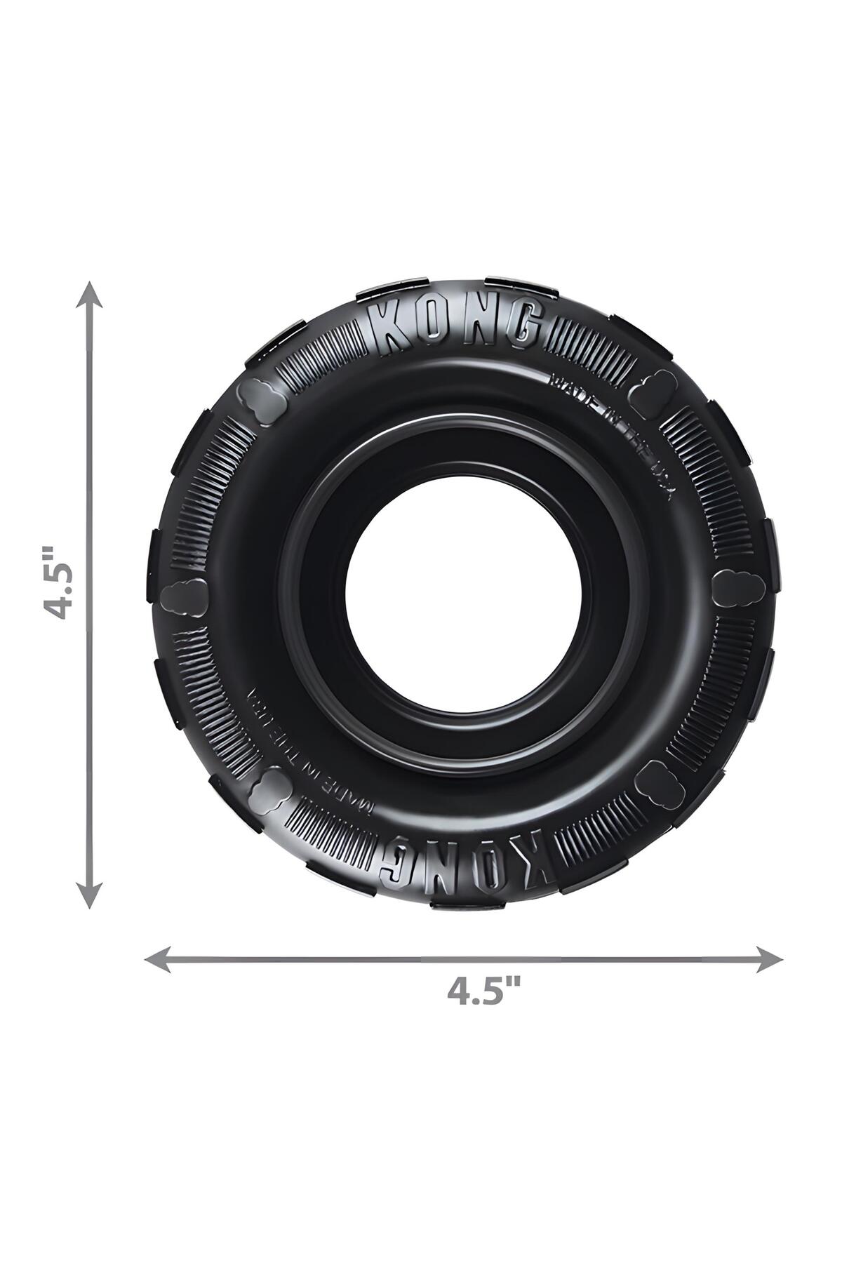 اسباب‌بازی سگ کونگ Kong Extreme Tires، چرخ سوراخ‌دار بسیار سخت، M/L مشکی