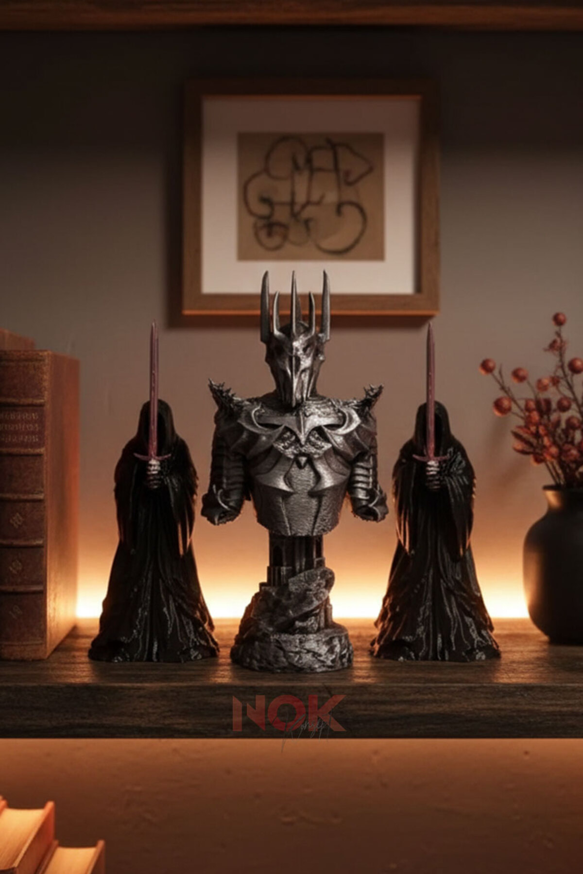 فیگور ست 3 تکه SAURON BUST و NAZGÛL | ارباب حلقه ها از ترکیه GÜRCÜ 3D