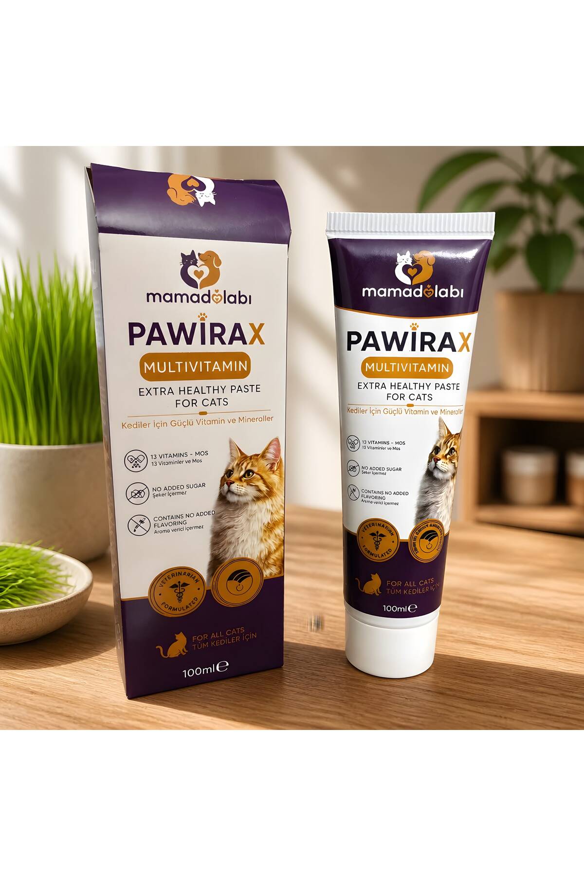 ست مراقبت و تغذیه گربه پاویراکس Pawirax، ۴ قلم