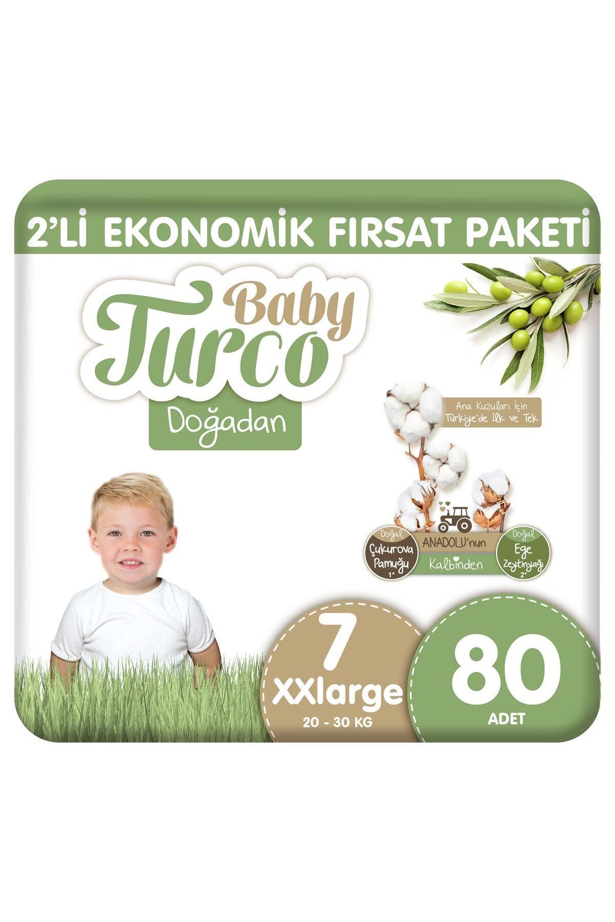 پوشک بچه بسته فرصت اقتصادی دوغادان 2 عدد سایز 7 XXLARGE 80 اورجینال Baby Turco