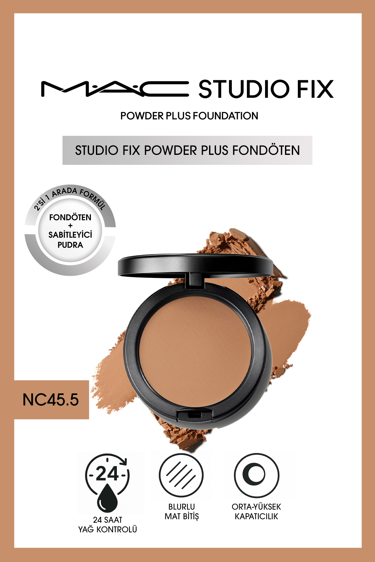 کرم پودر جدید استودیوی فیکس به علاوه بنیاد NC45.5 Mac