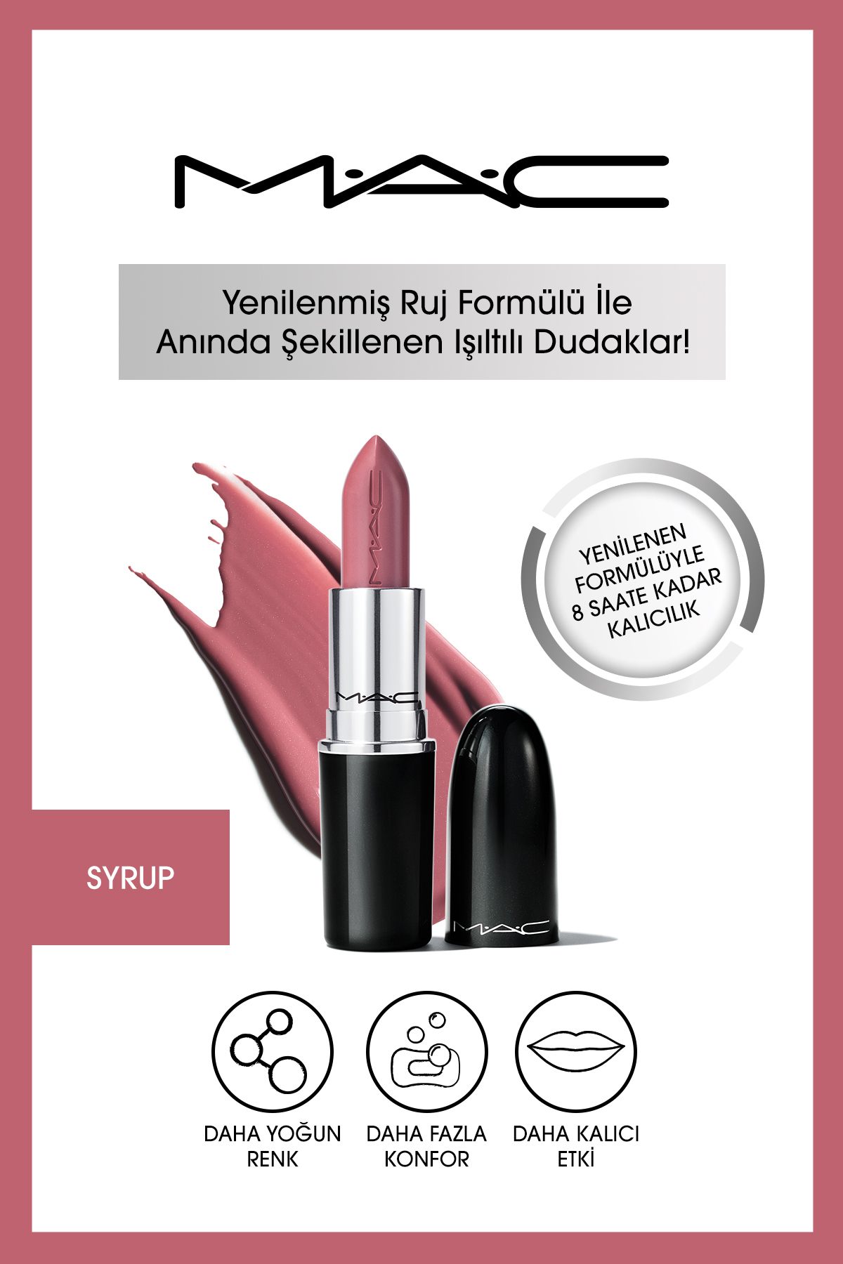 Mac روغن لب مات و شفاف شفاف لومسترگلاس گریمی مک