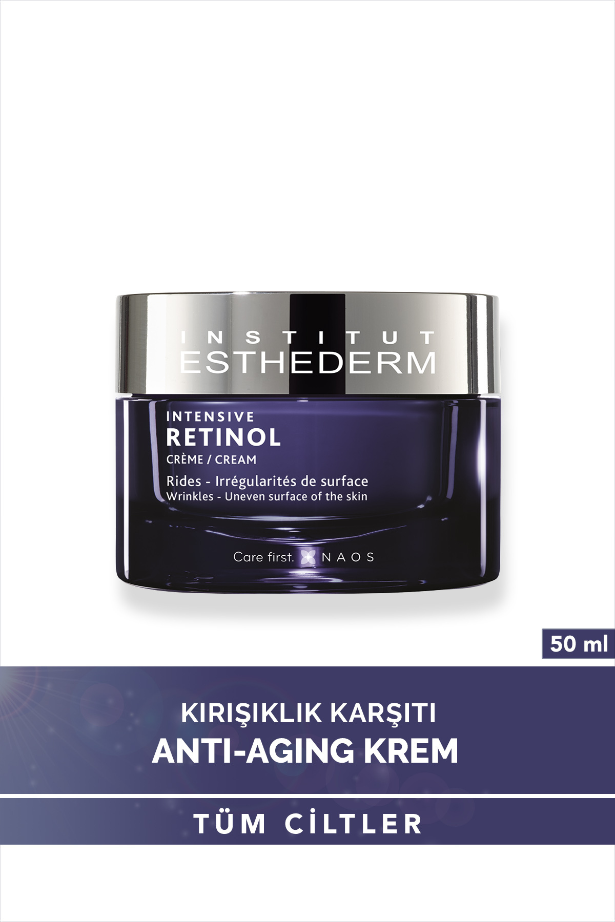 کرم صورت مرطوب کننده قوی ضد چروک با رتینول 50 میل اورجینال INSTITUT ESTHEDERM
