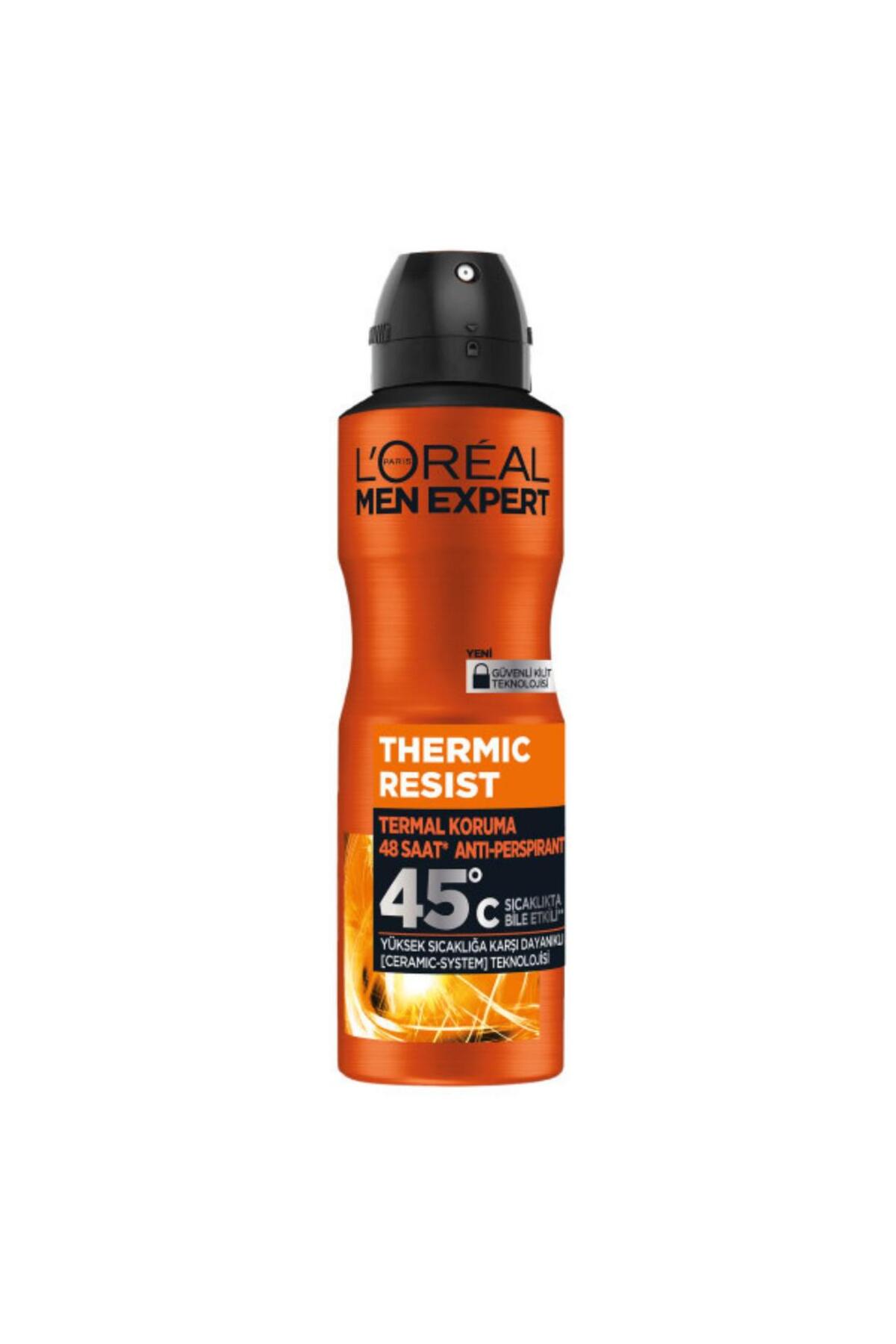 L'Oreal Paris Men Expert ضد عرق اسپری مردانه لورآل من اکسپرت ترمیک رزیست ضد عرق موثر در دمای بالا