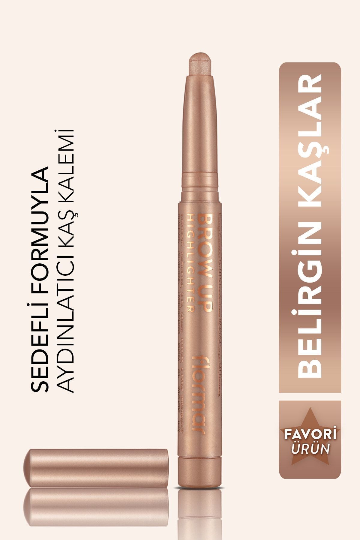 مداد هایلایتر ابرو فلورمار Flormar، 000 Champagne طلایی