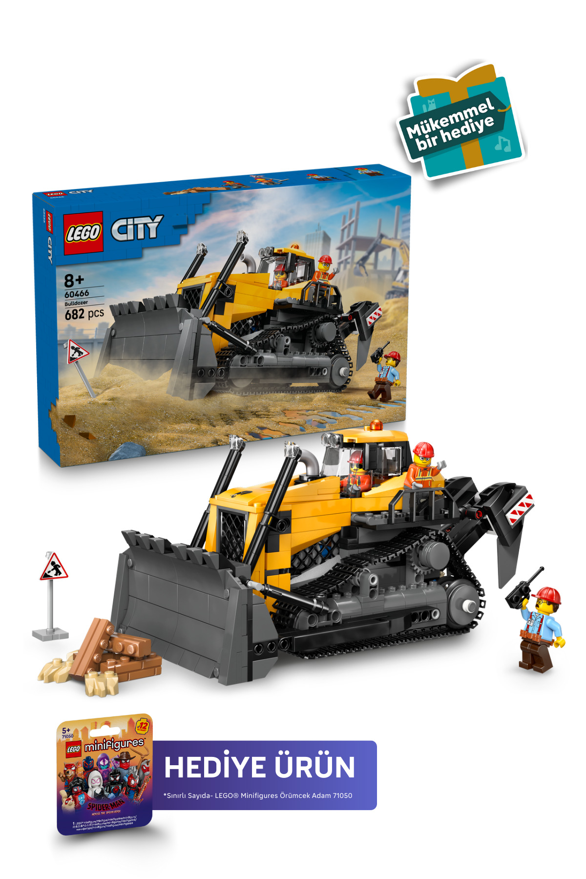 لگو و اسباب بازی های ساخت محور ® CITY YELLOW BULDOZER 60466 مجموعه ساختمانی خلاقانه برای کودکان 8 سال به بالا 682P از ترکیه LEGO