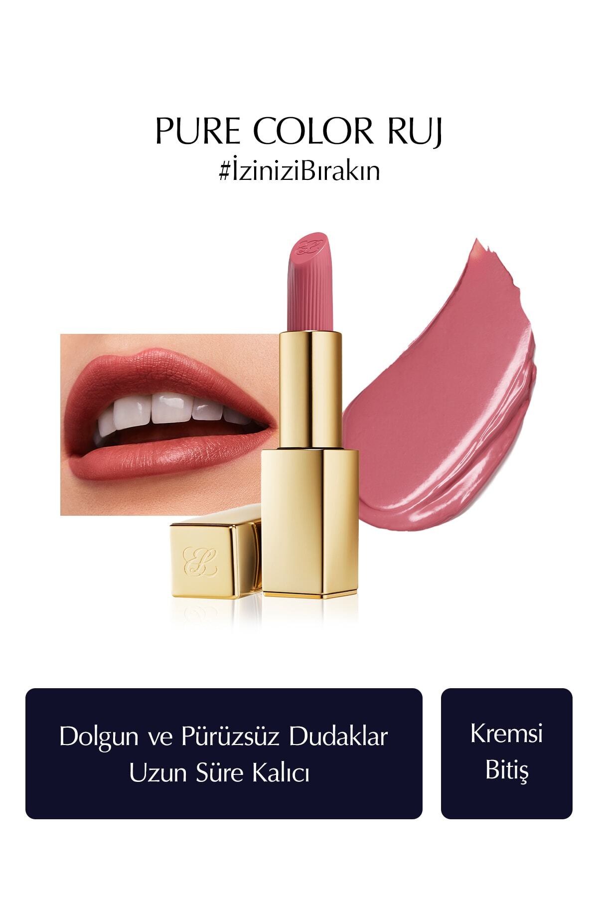 Estee Lauder روژ لب کرمی رنگ لبکرم کرمی، پایان مخملی 3.5 گرم رنگ: 410 پویا