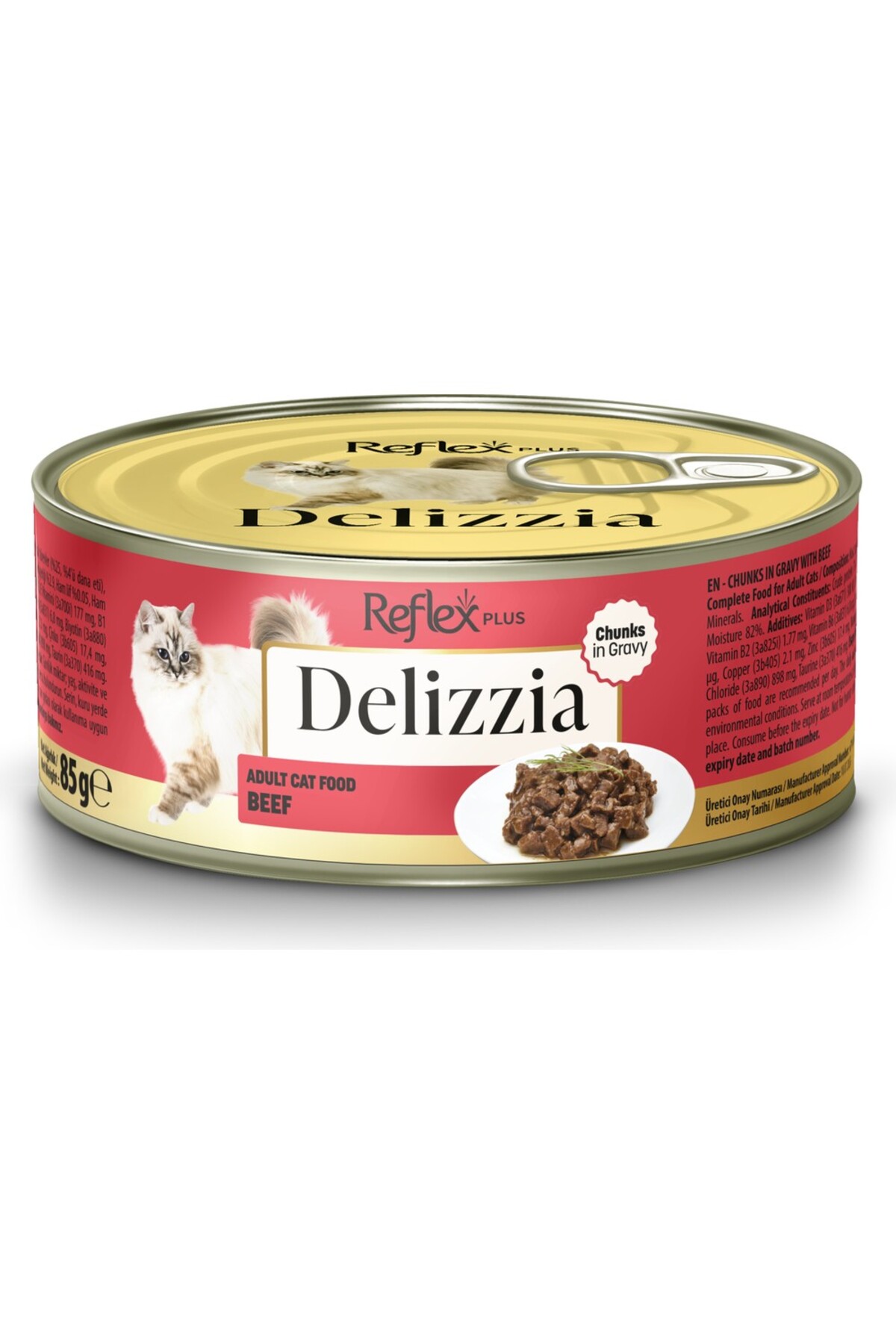 غذای کنسروی گربه بالغ رفلکس Reflex Plus Delizzia Gravy، ۸۵ گرمی