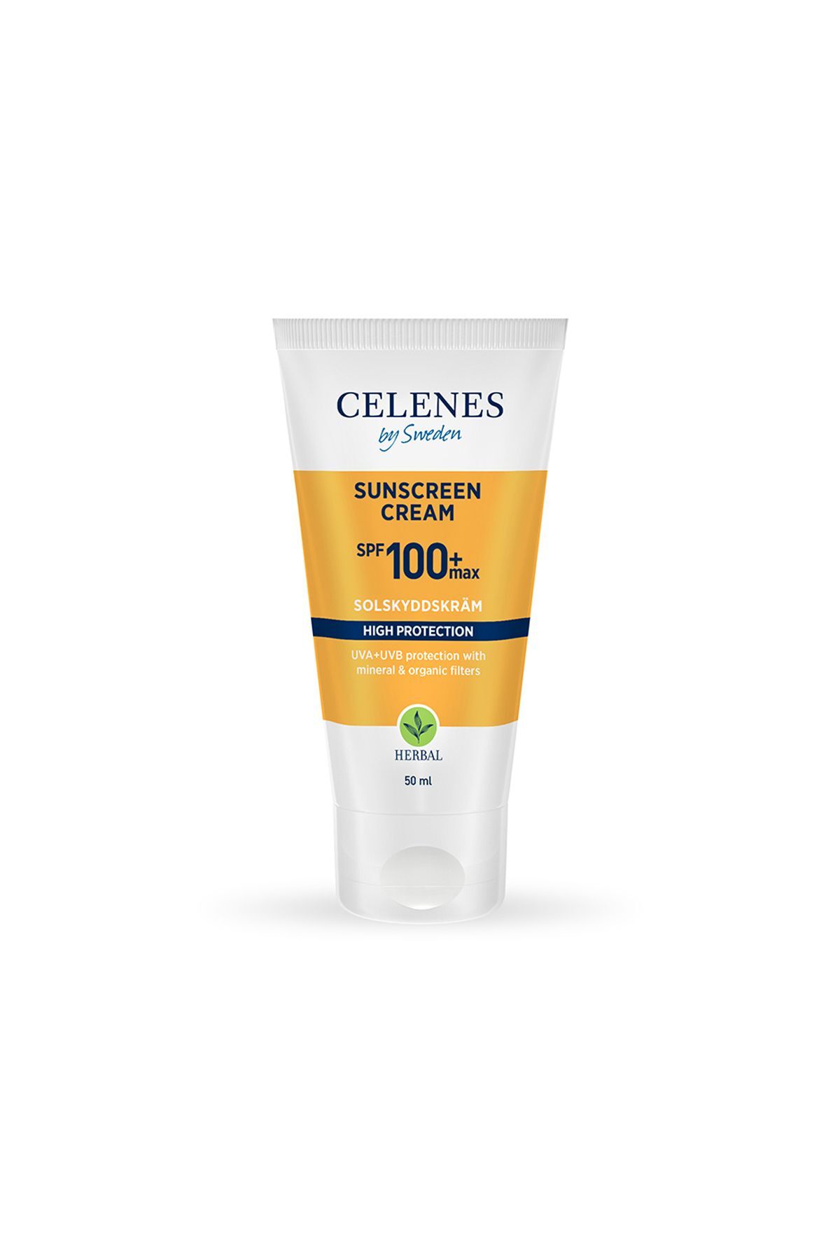 کرم ضد آفتاب صورت توسط محافظت از گیاهی سوئد 100 حداکثر SPF 50ML همه انواع پوست Celenes by Sweden