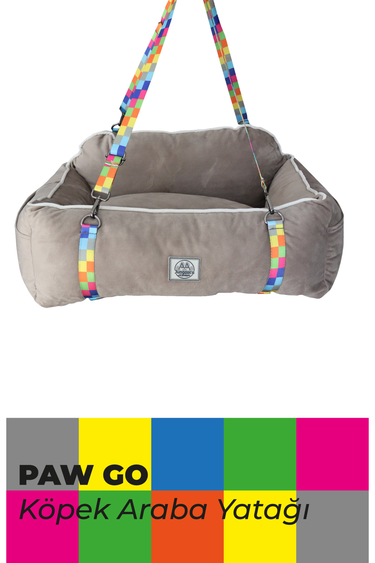صندلی خودرو قابل‌حمل گربه و سگ جونگولیکا پت پروداکتس Jungolica Pet Products PawGo مدل JPP78، بژ