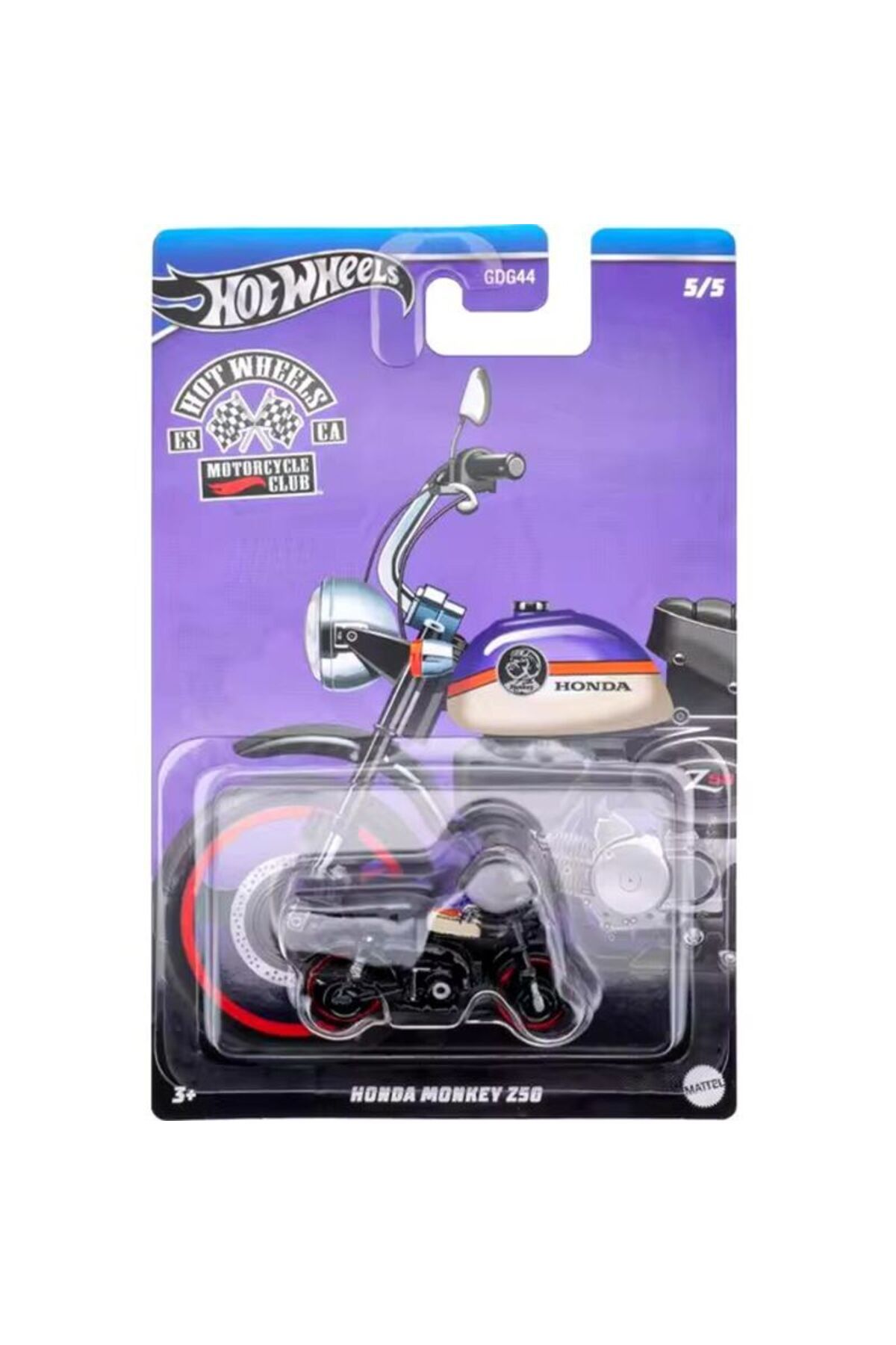 ماشین اسباب بازی موتورسیکلت کلاب HONDA MONKEY 250 از ترکیه HOT WHEELS