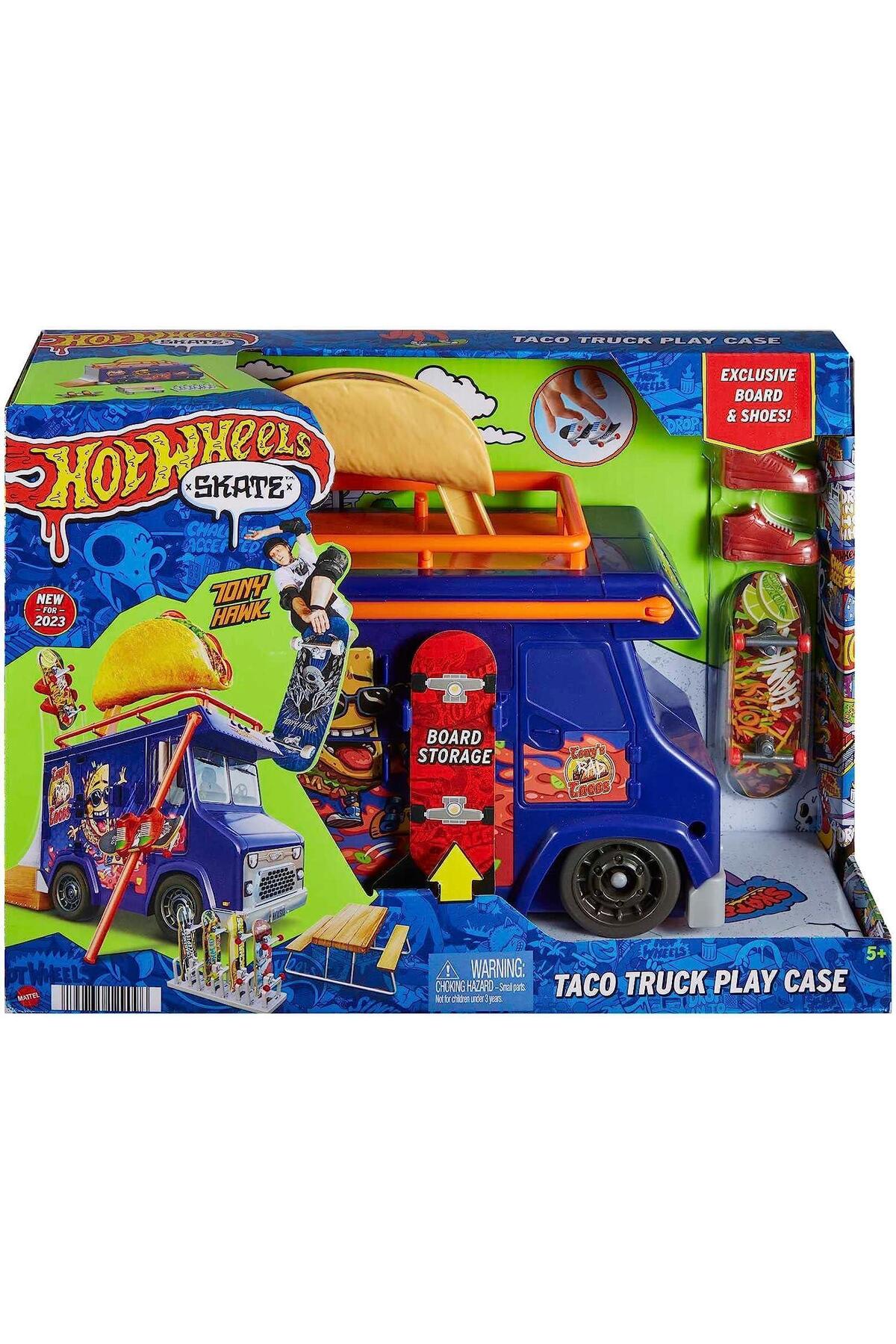 ست حرفه ای مجموعه بازی ماشین TACO SKATE HMK00 هات ویلز اورجینال HOT WHEELS