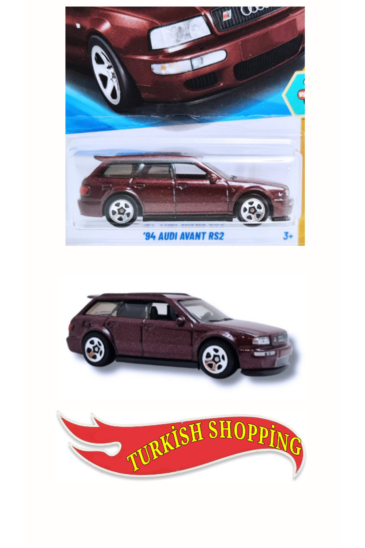 ماشین اسباب بازی 2025 کیس 1:64 مقیاس 94 AUDI AVANT RS2 از ترکیه HOT WHEELS