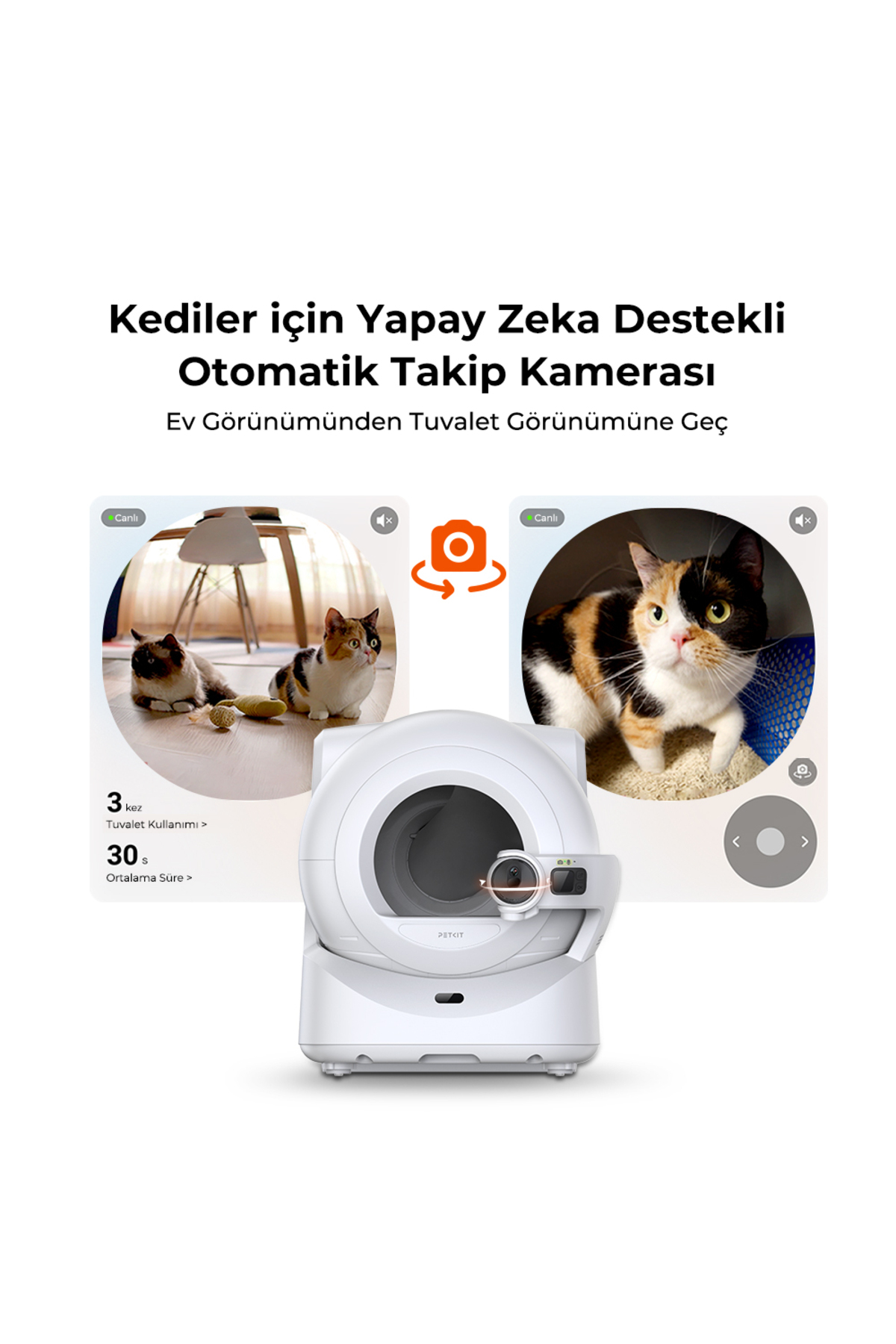 توالت گربه هوشمند پت‌کیت Petkit Purobot Ultra، سفید