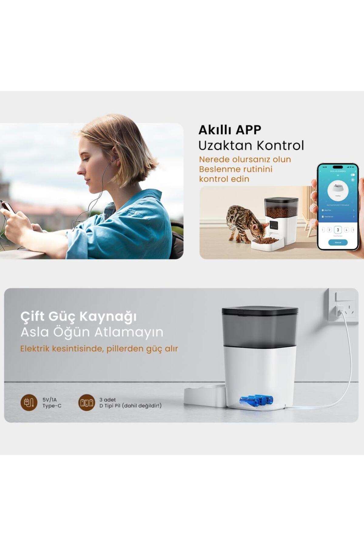 غذادهنده خودکار هوشمند سگ و گربه پت‌فیت Petfit Elevate X، ظرفیت ۴ لیتر، Wi-Fi و کاسه استیل